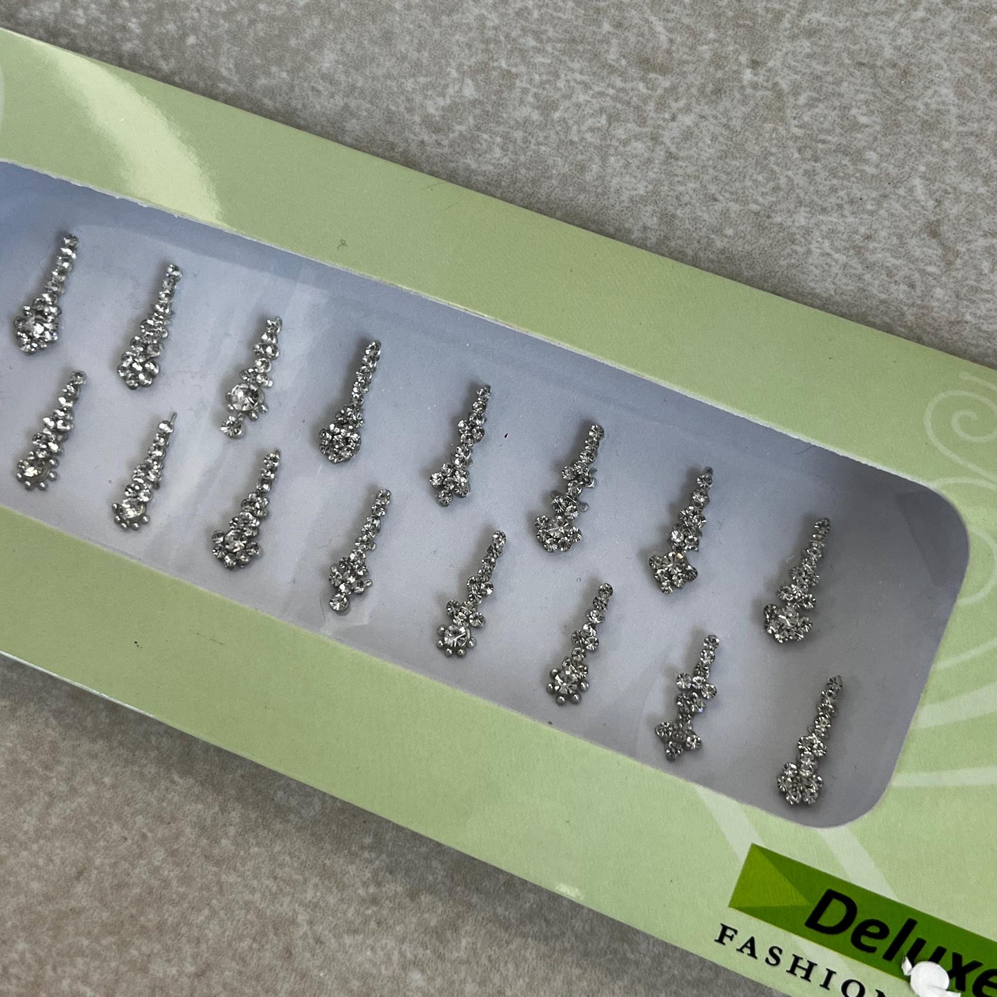 Silver Crystal Bindi Pack /Bindiya/ Chanlo/ Indian Accessory/ Forehead