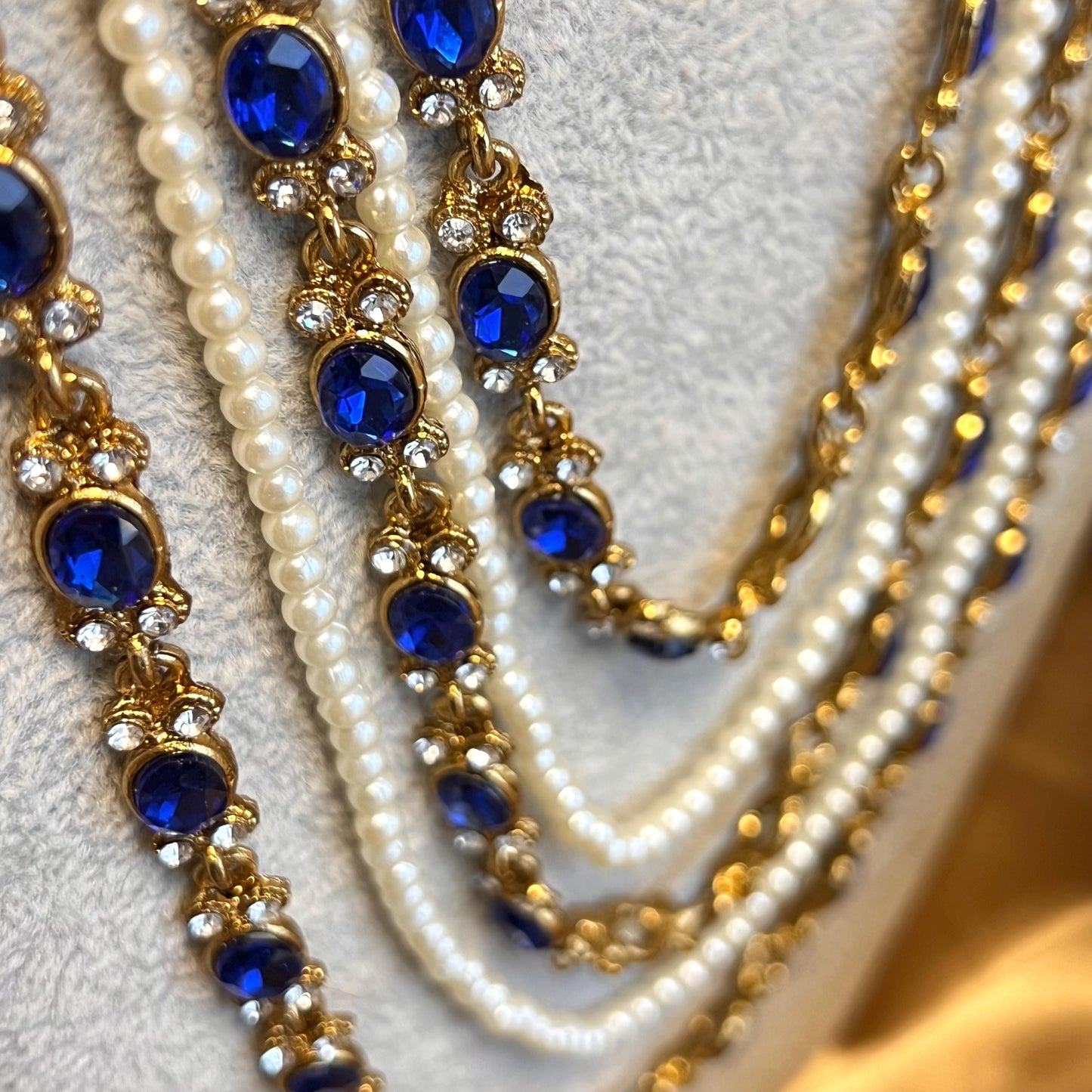 CLEARANCE IMPERFECT Silver Antique gold Blue Maroon Rhinestone Long Mala Haar Long Necklace Style Bollywood Indian Pakistani Fashion Jewels