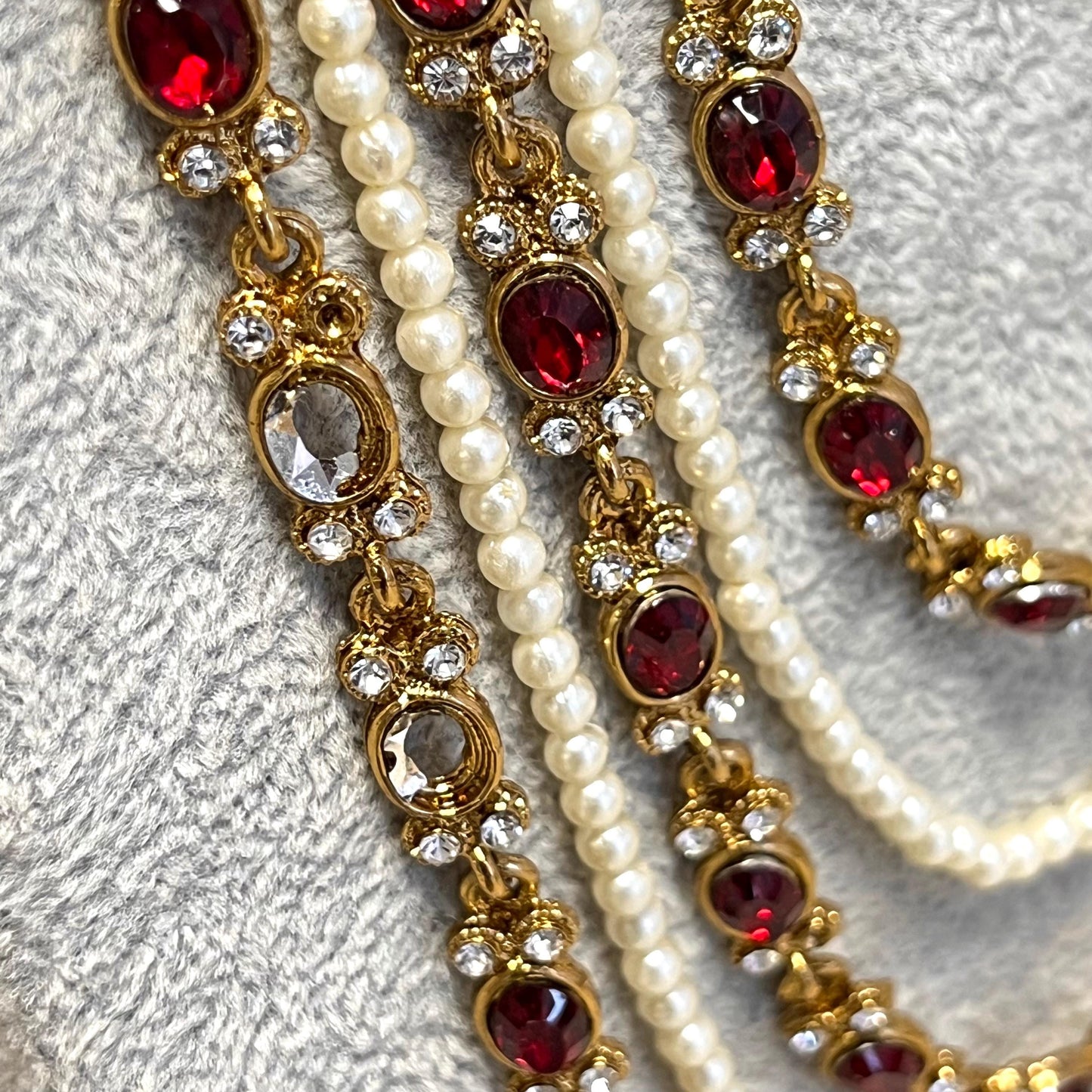 CLEARANCE Maroon/Golden Long Mala/ Haar/ Long Necklace/ Unique Style/ Indian/ Pakistani/Fashion Jewellery/ Gift for Women