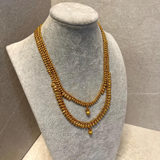 CLEARANCE Bright Gold Long Mala/ Haar/ Long Necklace/ Unique Style/ Indian/ Pakistani/Fashion Jewellery/ Gift for Women