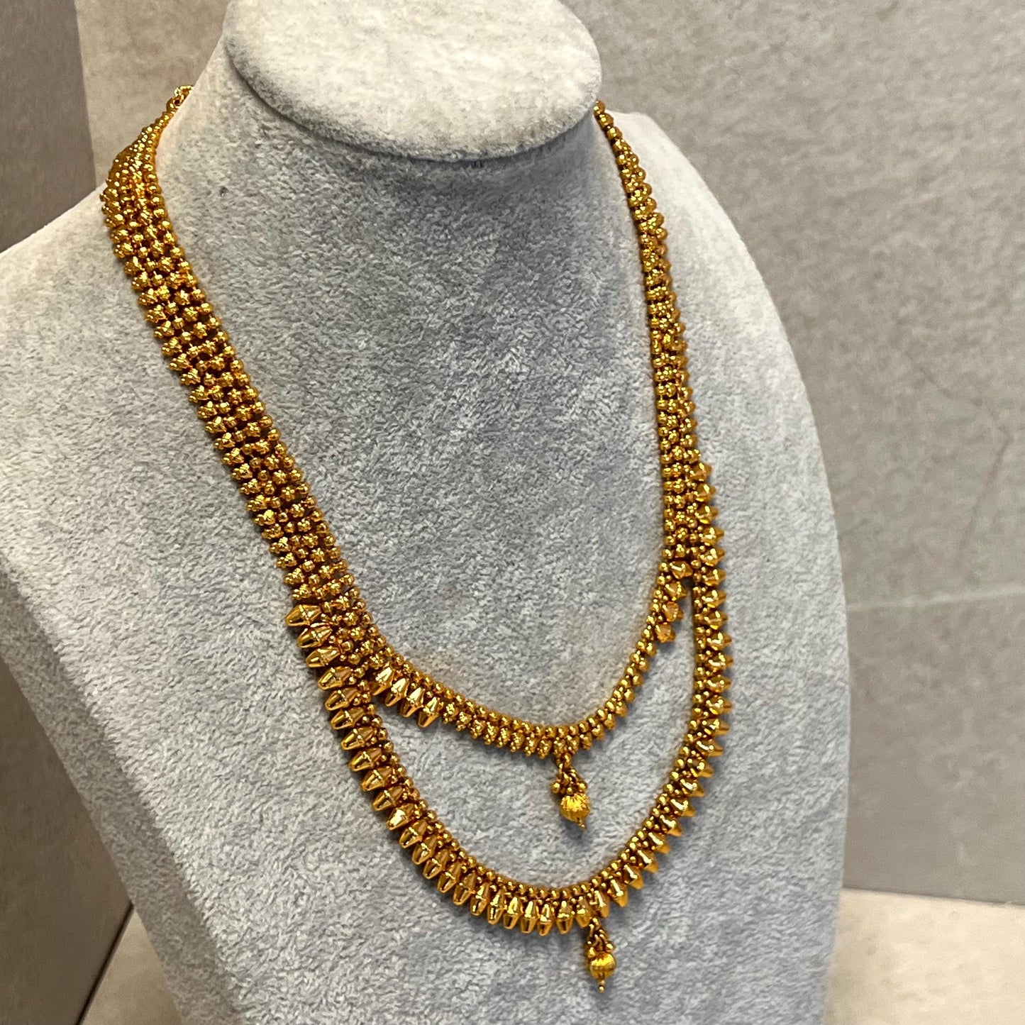 CLEARANCE Bright Gold Long Mala/ Haar/ Long Necklace/ Unique Style/ Indian/ Pakistani/Fashion Jewellery/ Gift for Women