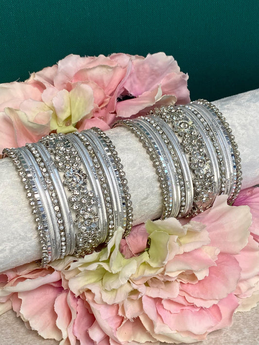 Silver Small Bangle Set/Indian/ Pakistani/Jewelley/ Fashion Bracelet