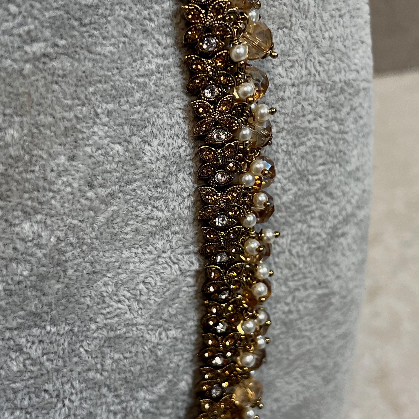 CLEARANCE Champagne/Golden Long Mala/ Haar/ Long Necklace/ Unique Style/ Indian/ Pakistani/Fashion Jewellery/ Gift for Women