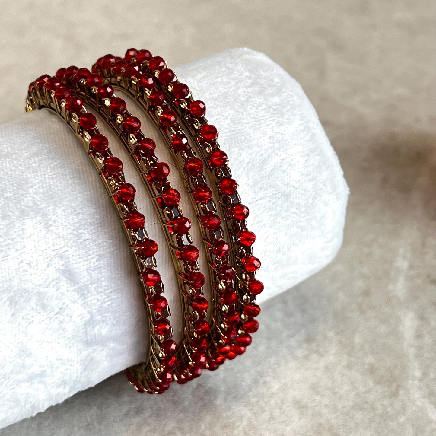 Red Antique Gold Rhinestone Set Of 4 Bangles High Quality Indian Pakistani Style Bollywood Fashion Jewellery Churi Bracelet All Sizes