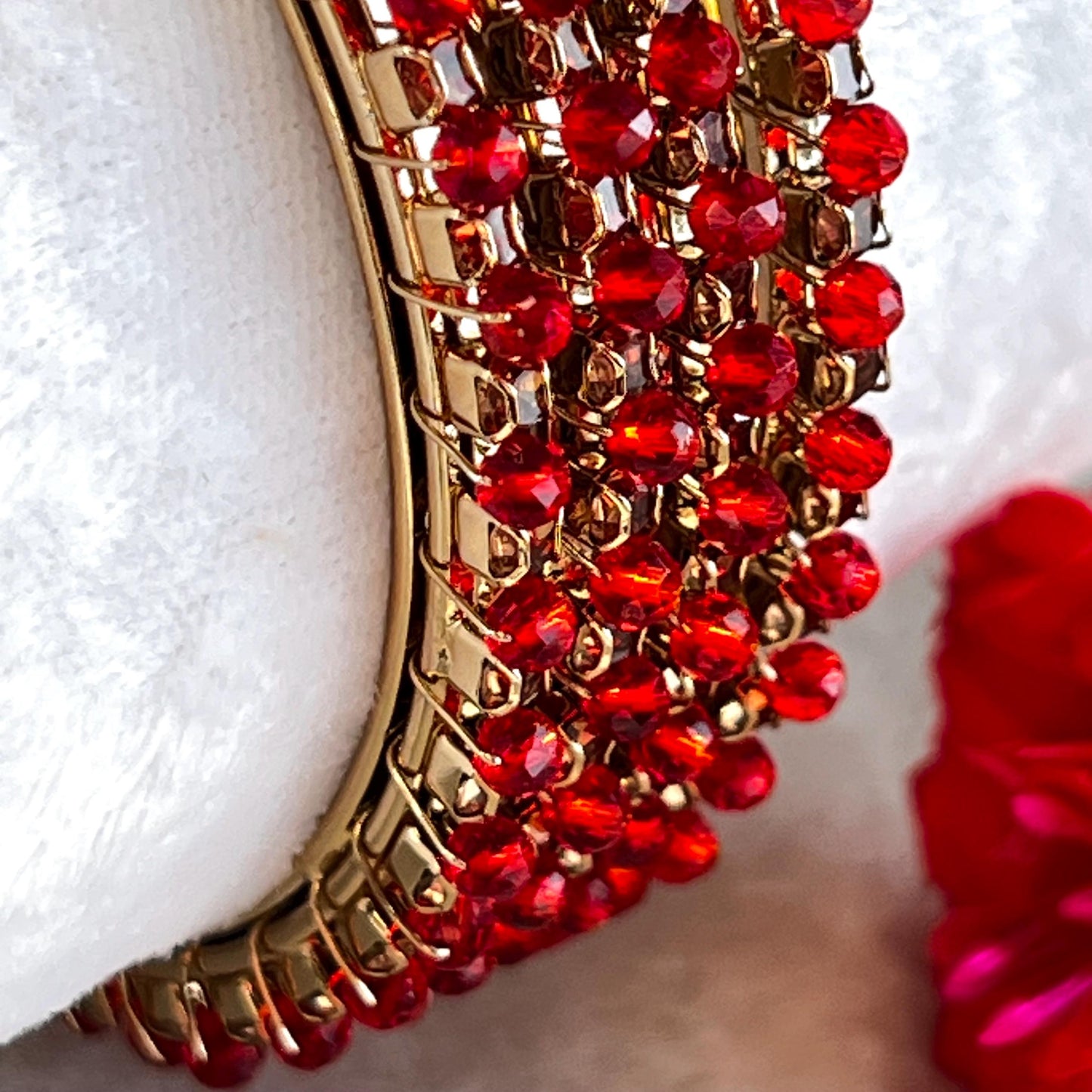 Red Antique Gold Rhinestone Set Of 4 Bangles High Quality Indian Pakistani Style Bollywood Fashion Jewellery Churi Bracelet All Sizes