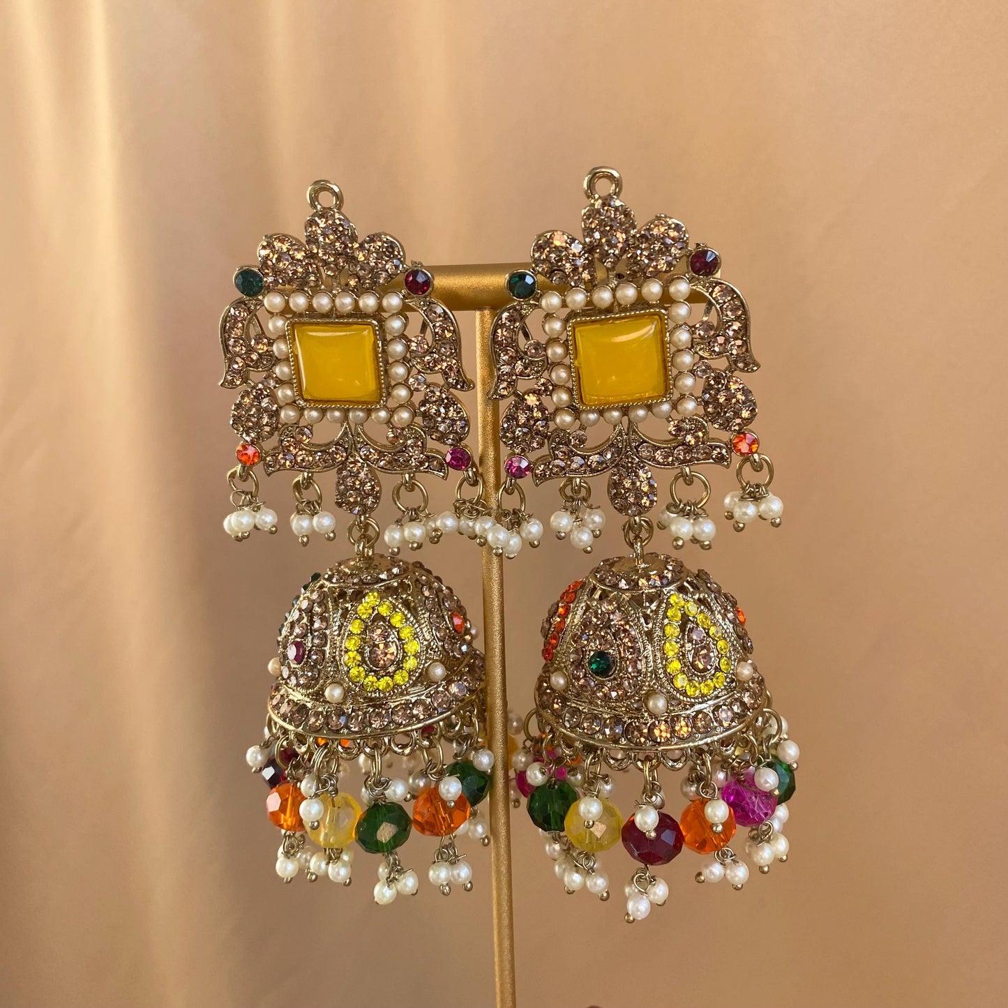 Pearl Necklace Set  - Multicolour Earring/ Tikka/ Tikli/ Indian/ Pakistani/Fashion Jewellery/ Gift for Women/Mendhi/Haldi