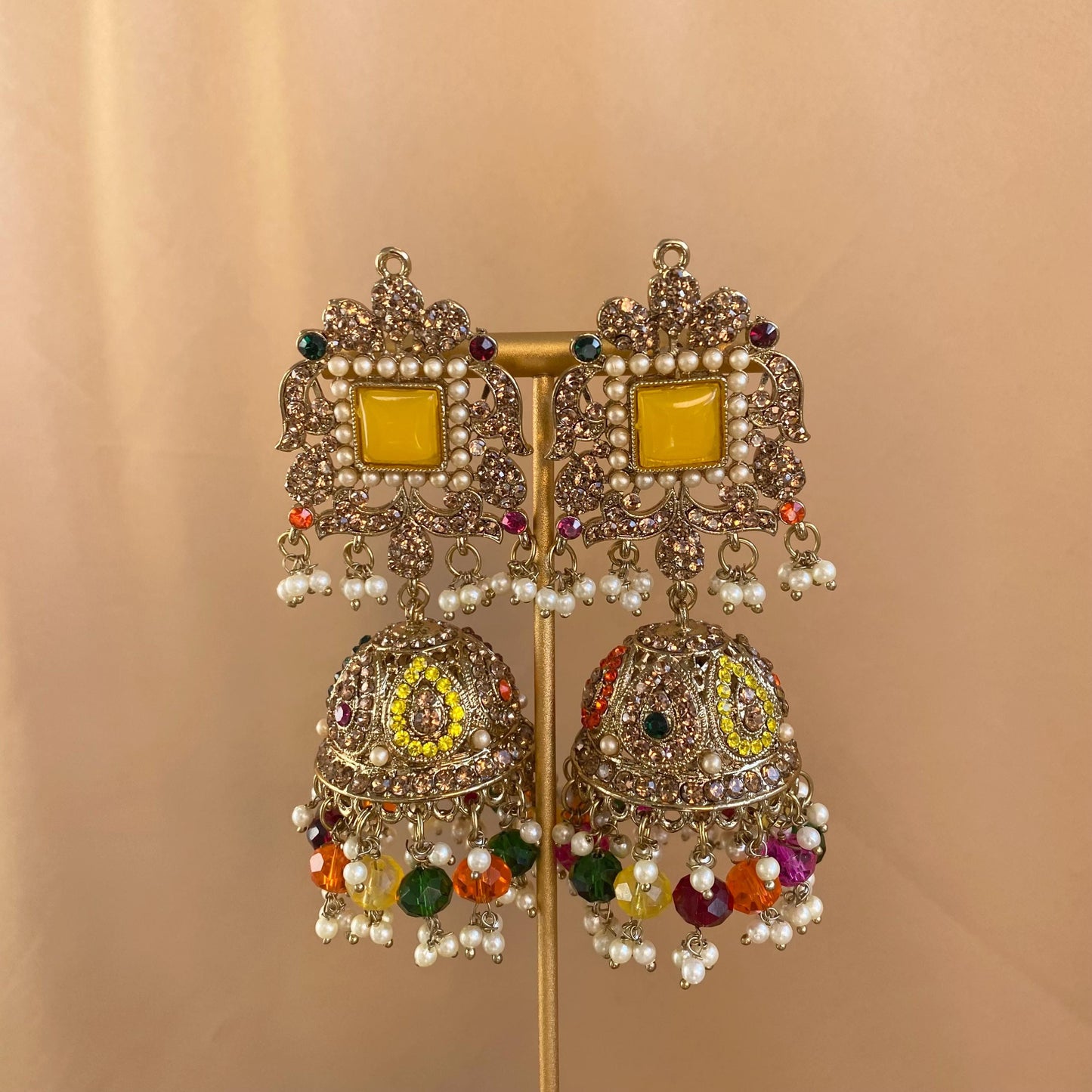 Pearl Necklace Set  - Multicolour Earring/ Tikka/ Tikli/ Indian/ Pakistani/Fashion Jewellery/ Gift for Women/Mendhi/Haldi