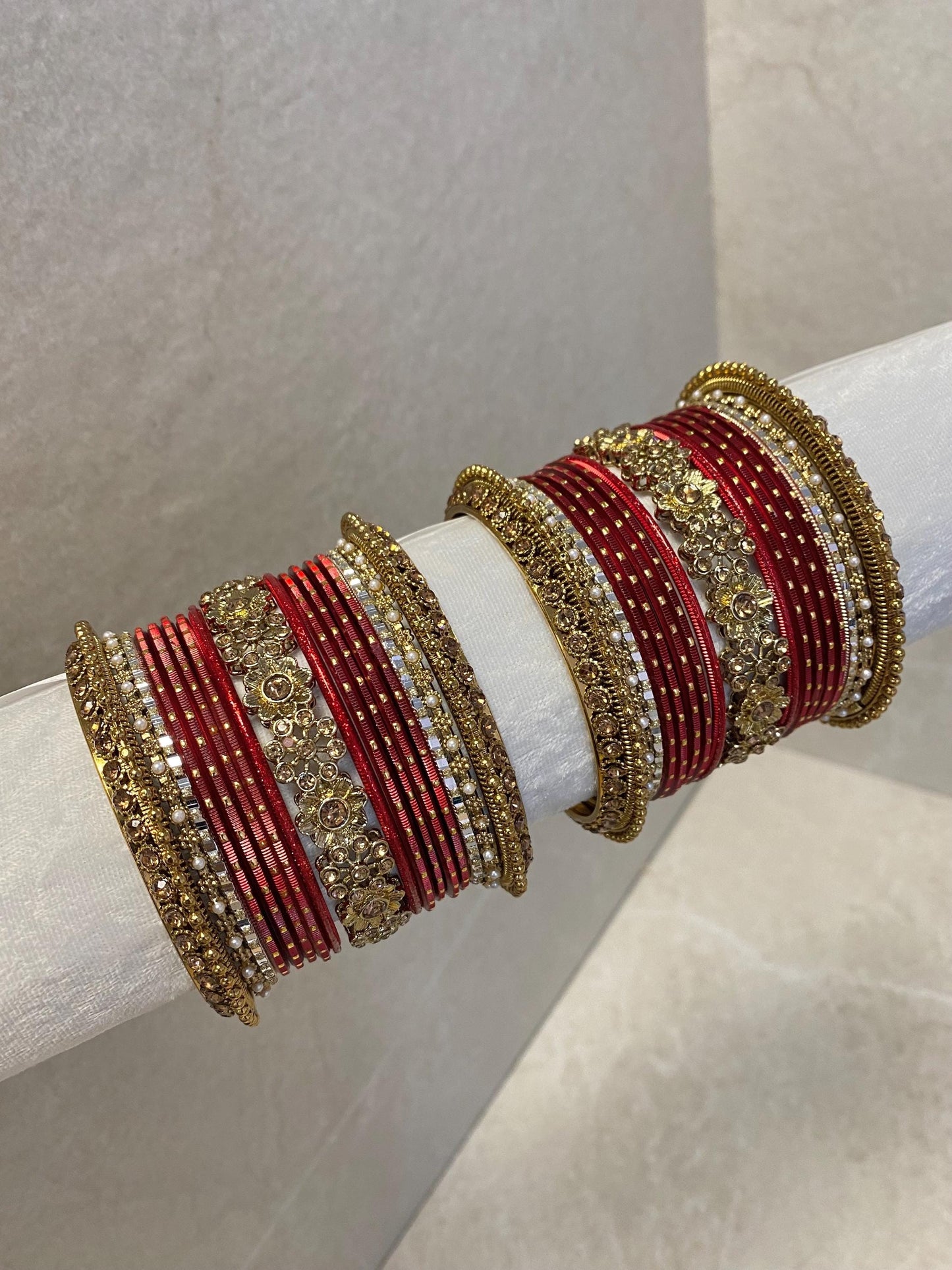Midi Maroon Bangle Set Both Arms - 2.10 Only/Pakistani/Jewelley/ Fashion Bracelet