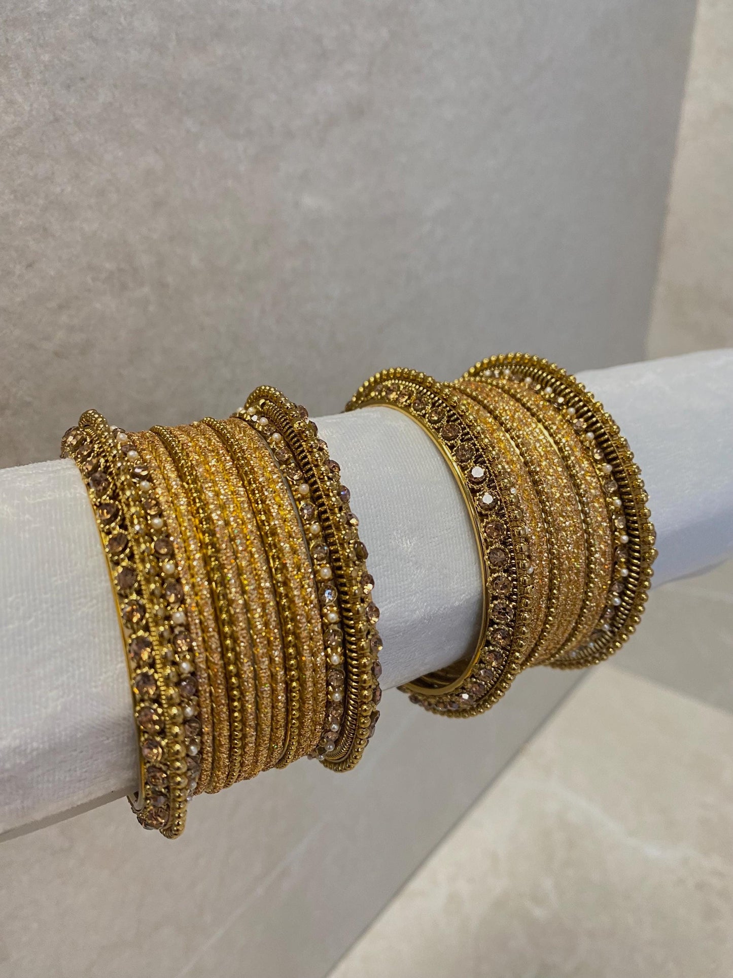 Mini Gold Bangle Set Both Arms - 2.4 Only /Pakistani/Jewellery/ Fashion Bracelet/Gift for Women