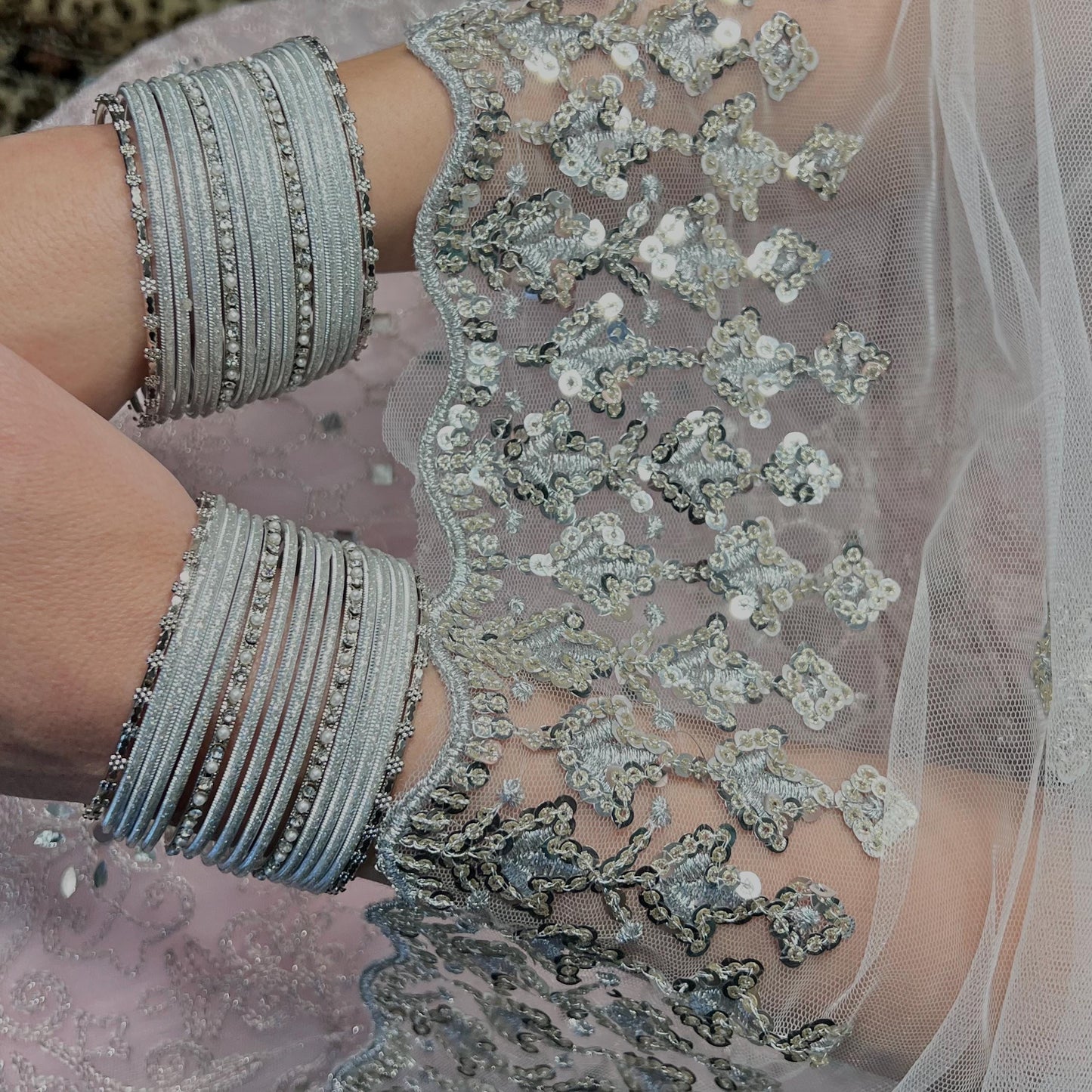 Silver Necklace & Mini Silver Bangle Gift Set Both Arms/Silver Necklace Set/Silver Bangle Set/ Fashion Jewellery/Valentines gifts