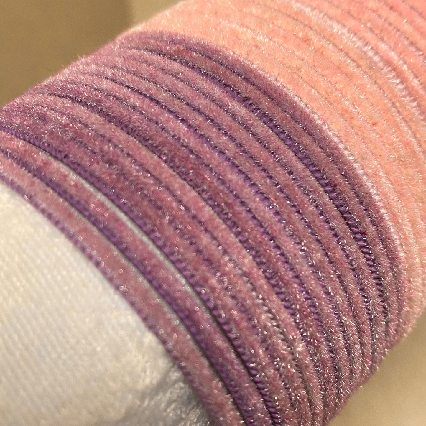 Set of 12 Velvet detail Bangle/2.8 Small Bangle Set/Indian/ Pakistani/Jewelley/ Choose colour/ Pink /Lilac/ Orange/ Yellow