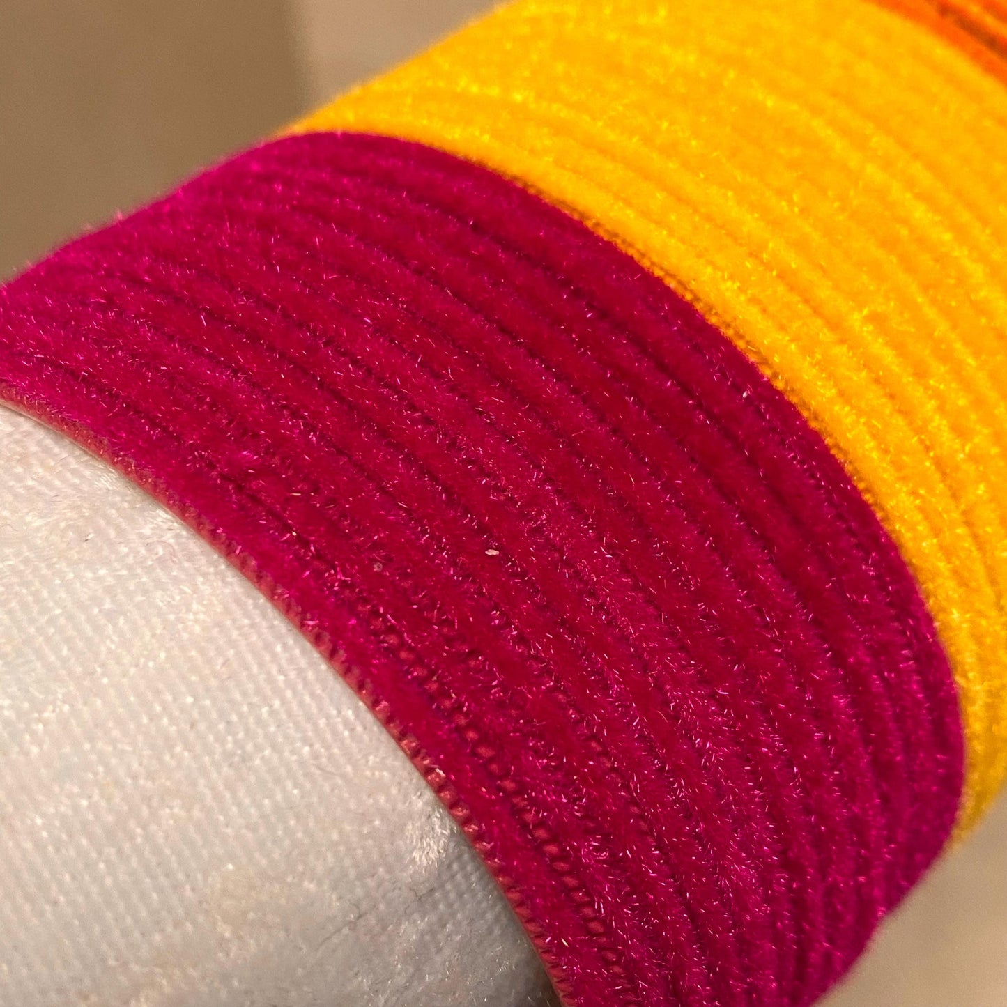 Set of 12 Velvet detail Bangle/2.10 Small Bangle Set/Indian/ Pakistani/Jewelley/ Choose colour/ Hot Pink Orange/ Yellow