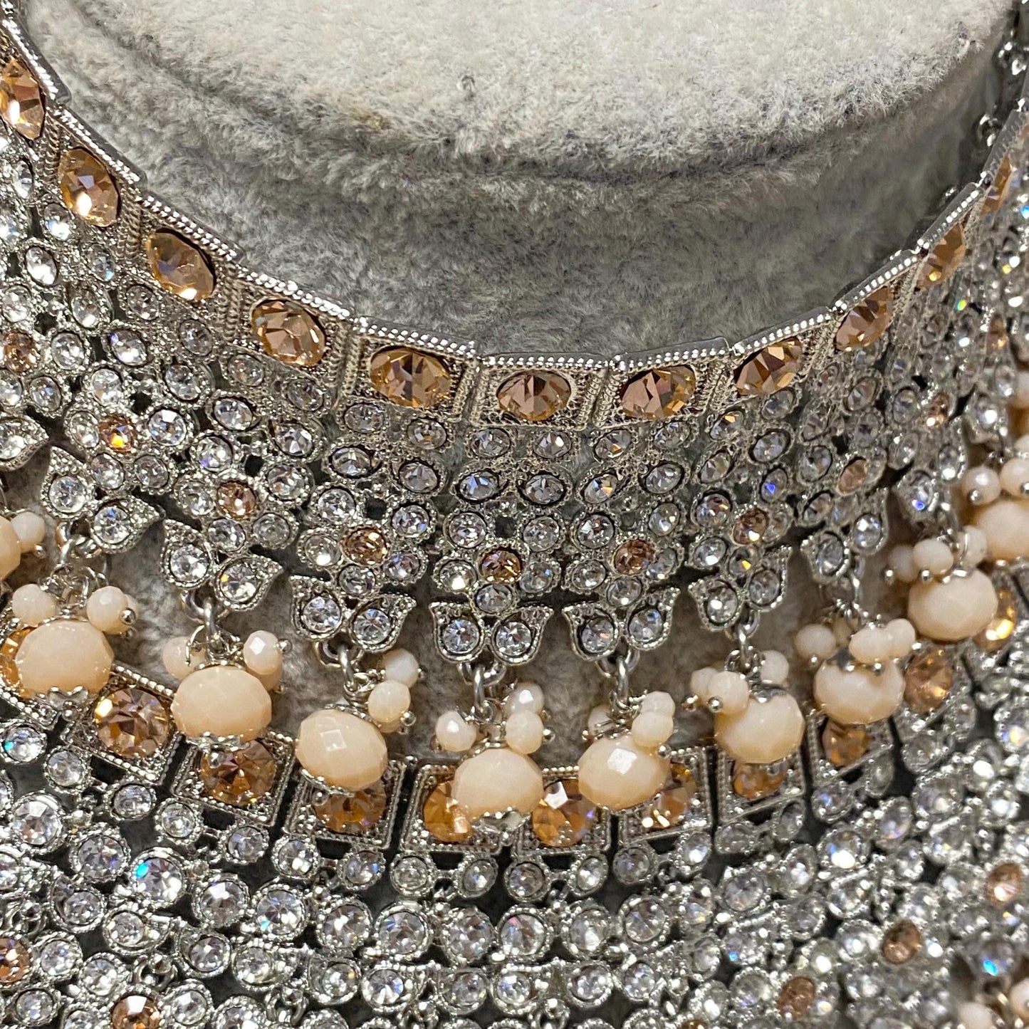 Peach Silver Choker Necklace only / Indian/ Pakistani/Fashion Jewellery/ Gift for Women/ Jewellery