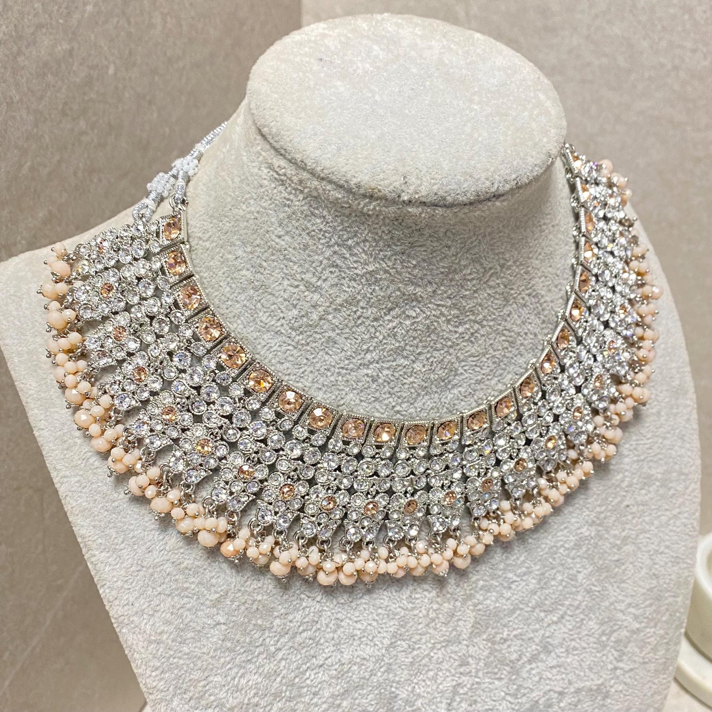 Peach Silver Choker Necklace only / Indian/ Pakistani/Fashion Jewellery/ Gift for Women/ Jewellery