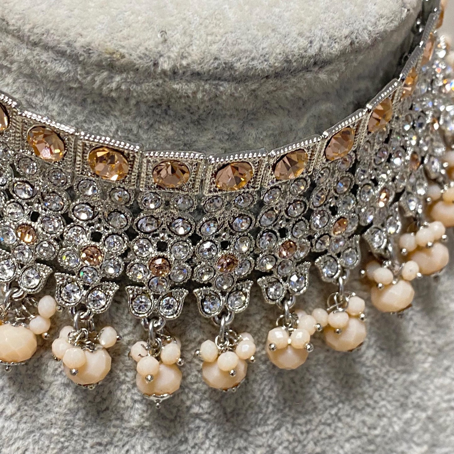 Peach Silver Choker Necklace only / Indian/ Pakistani/Fashion Jewellery/ Gift for Women/ Jewellery