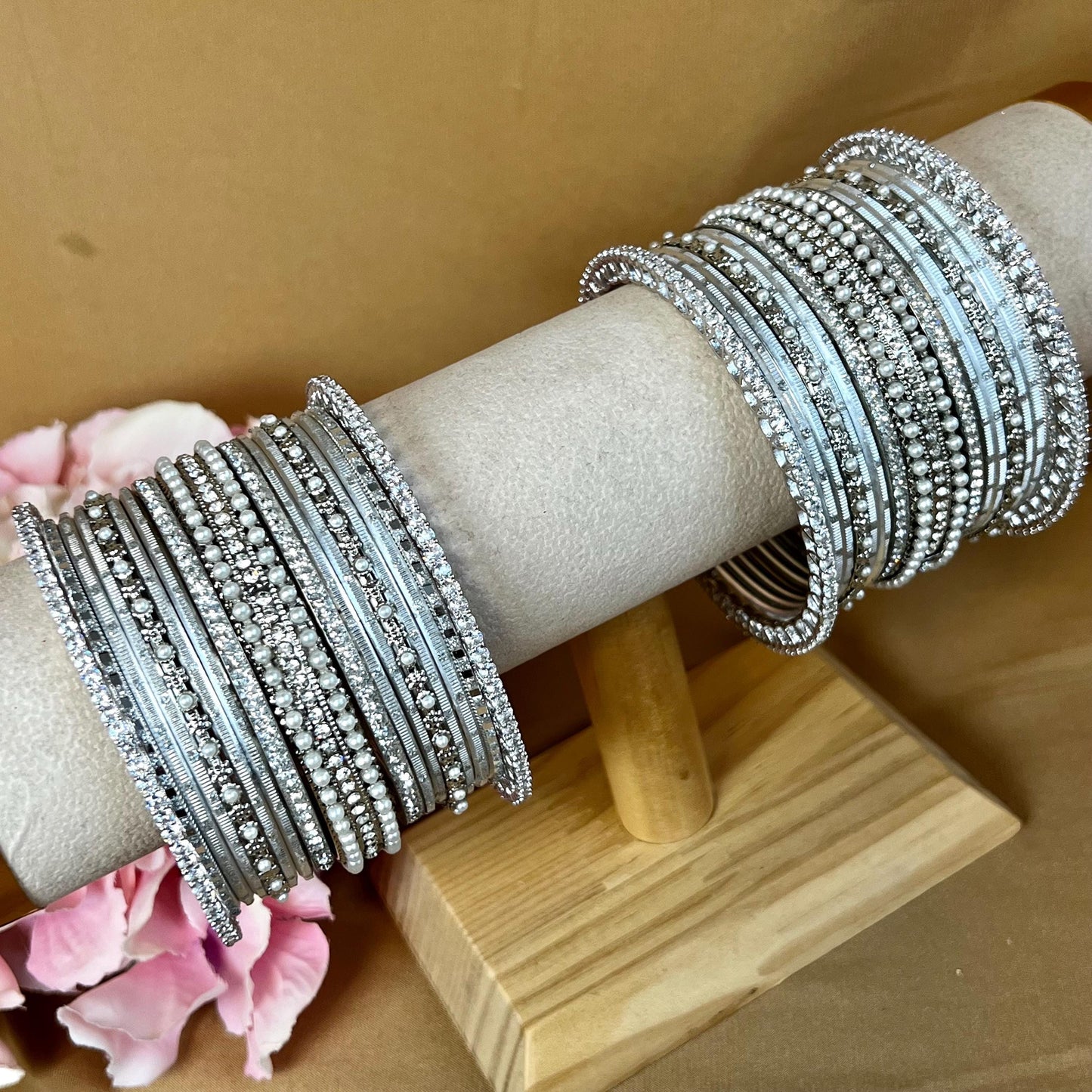 Silver Small Bangle Set/Indian/ Pakistani/Jewelley/ Fashion Bracelet
