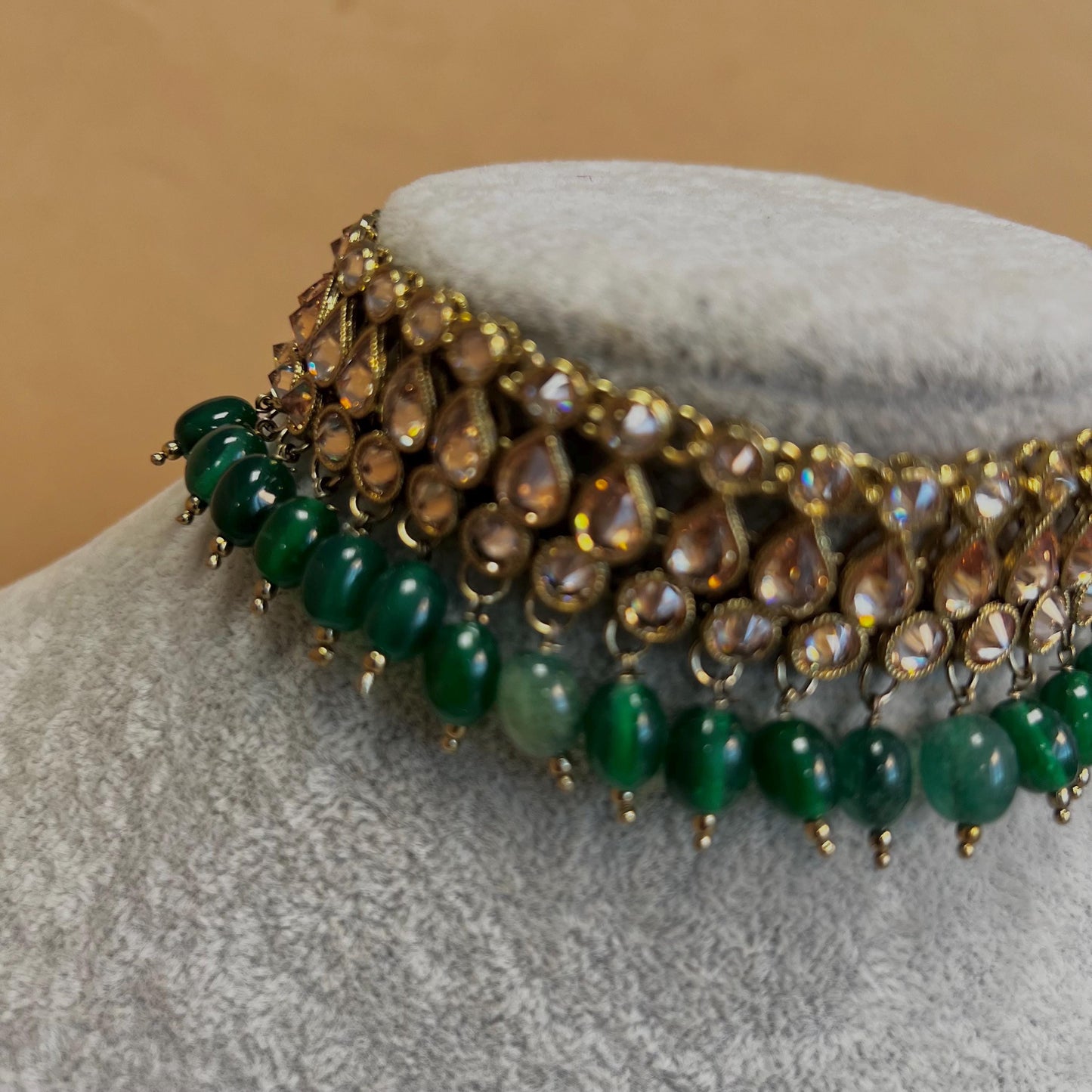 Green Choker Set Earring/ Tikka/ Tikli/ Indian/ Pakistani/Fashion Jewellery/ Gift for Women