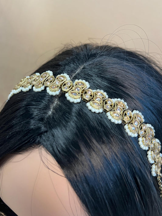 Kundan Headband /Indian/Pakistani/Fashion Jewellery/ Bridal Forehead Jewellery Headpiece/Bollywood /phoolpatti