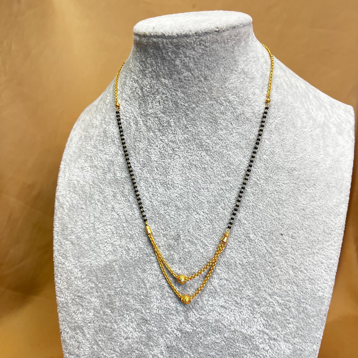 Black and Gold/Mangal Sutra Style/Thin Long Necklace Chain/ Mala/ Unique Style/ Indian/ Ethnic Wear/Fashion Jewellery/ Gift for Women
