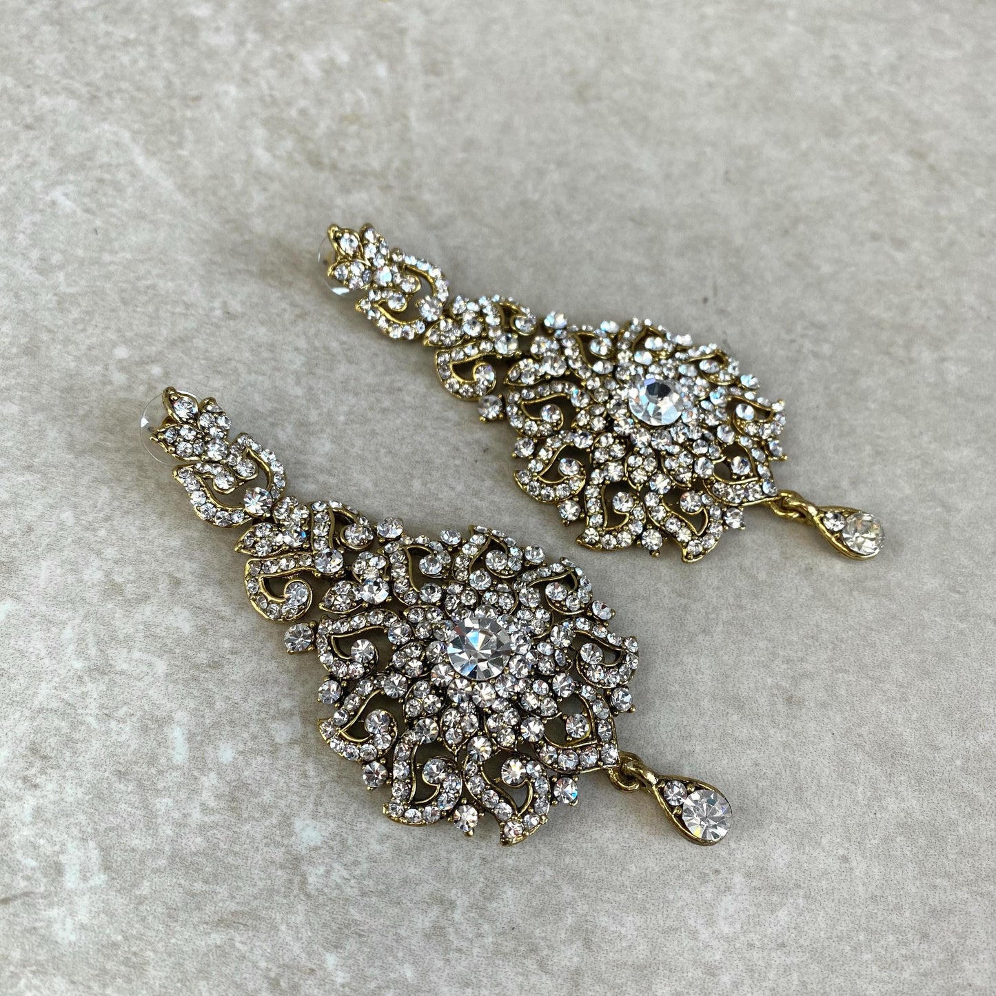 Large Earring - Clear/ Fashion Jewellery/ Gift for Women/Indian/Pakistani style