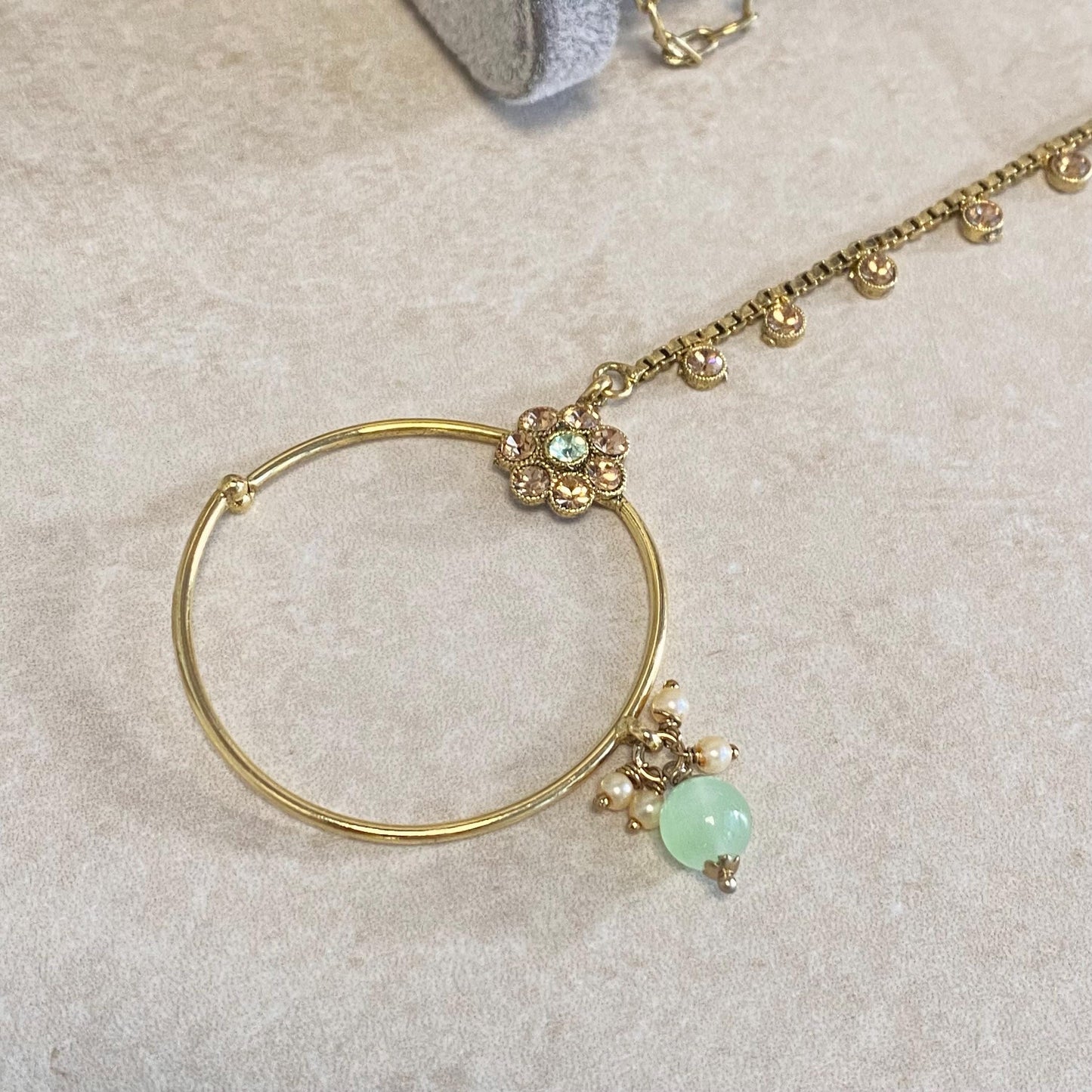 Mint Pista Golden Full 8 Piece Bridal Necklace Set Traditional Indian Pakistani Style Wedding Fashion Jewellery Heavy Necklace set Sale