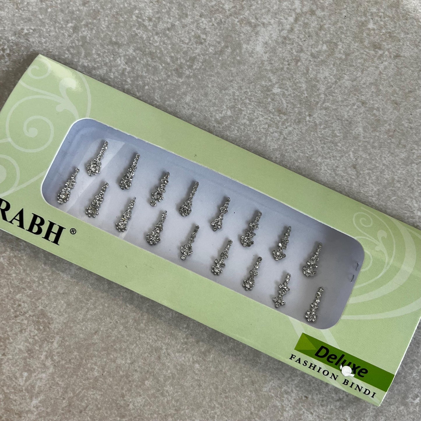 Silver Crystal Bindi Pack /Bindiya/ Chanlo/ Indian Accessory/ Forehead