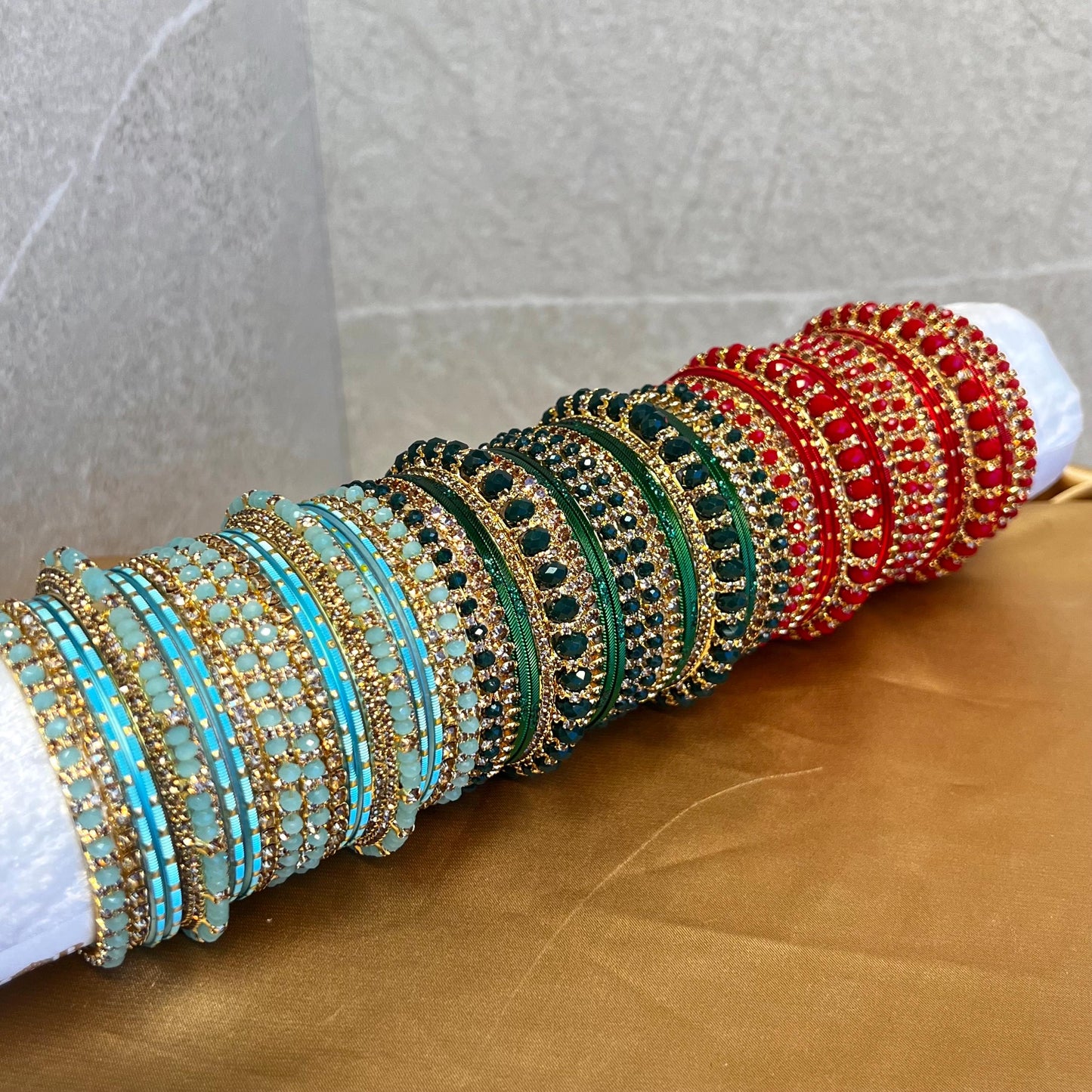 Blue Green Red Small Bangle Set Both Arms Traditional Bollywood Indian Pakistani Churi Jewelley Fashion Bracelet wedding jewellery sale 2.4
