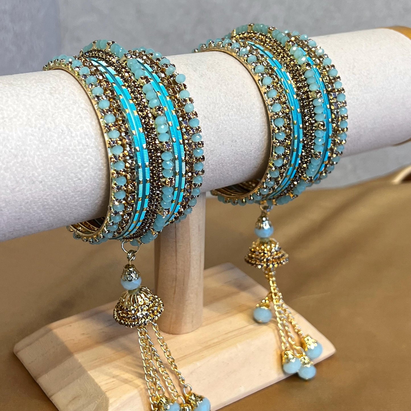 Blue Green Red Small Bangle Set Both Arms Traditional Bollywood Indian Pakistani Churi Jewelley Fashion Bracelet wedding jewellery sale 2.4