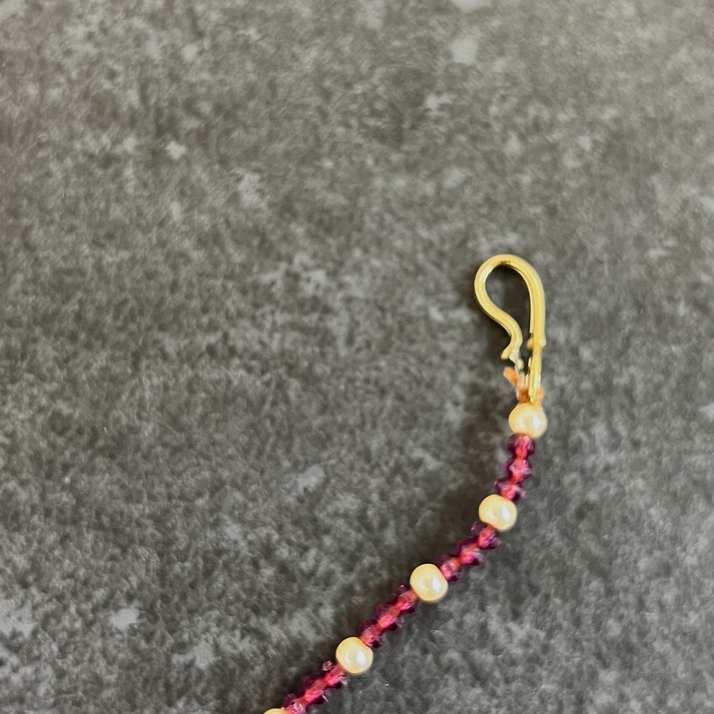 Clip On Medium Indian Purple & Anqitue Gold Nose Ring/ Purple Nose Ring/ Left Side Nose Rings/ Jewellery/ Indian/Pakistani style/Nath