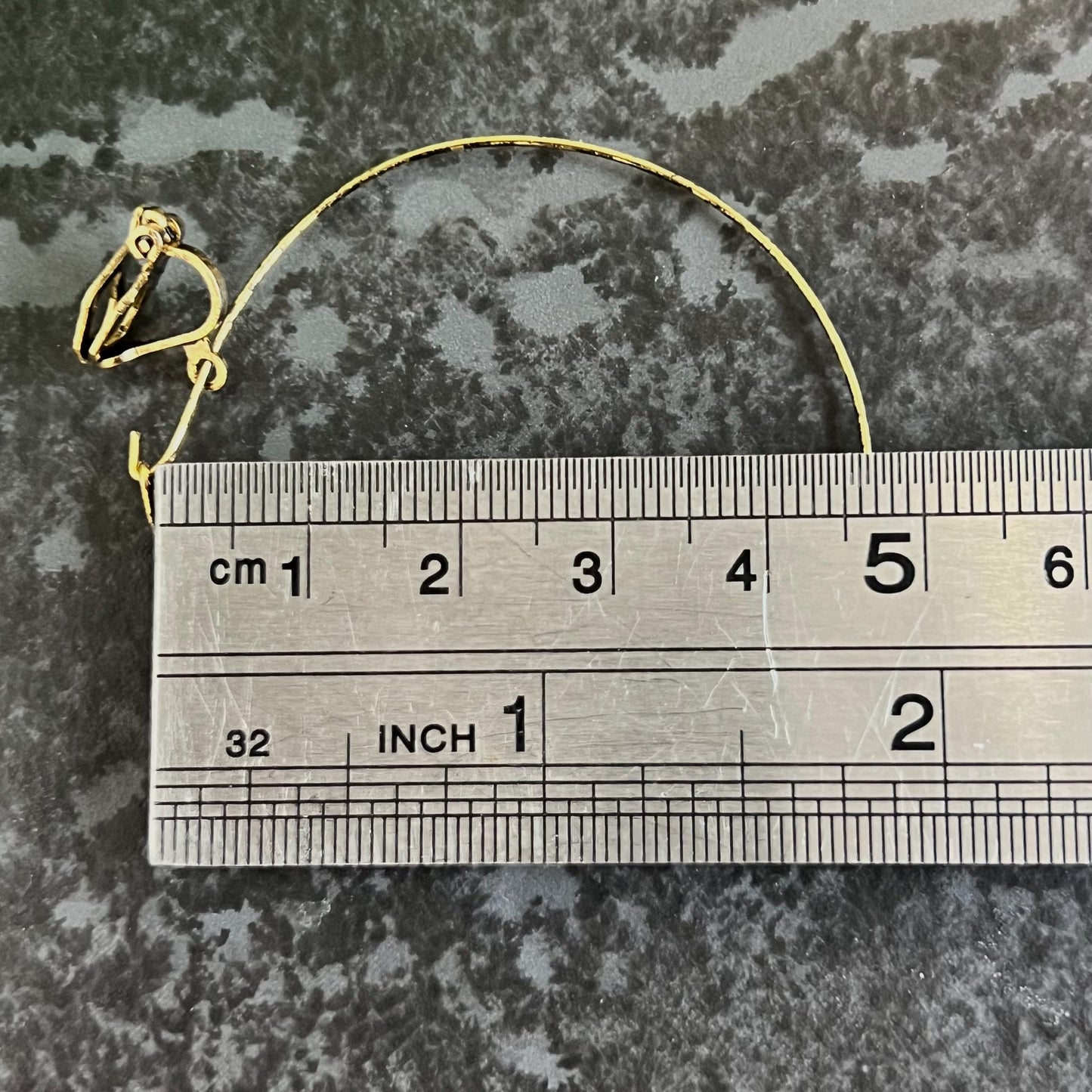 Clip On Medium Indian Purple & Anqitue Gold Nose Ring/ Purple Nose Ring/ Left Side Nose Rings/ Jewellery/ Indian/Pakistani style/Nath