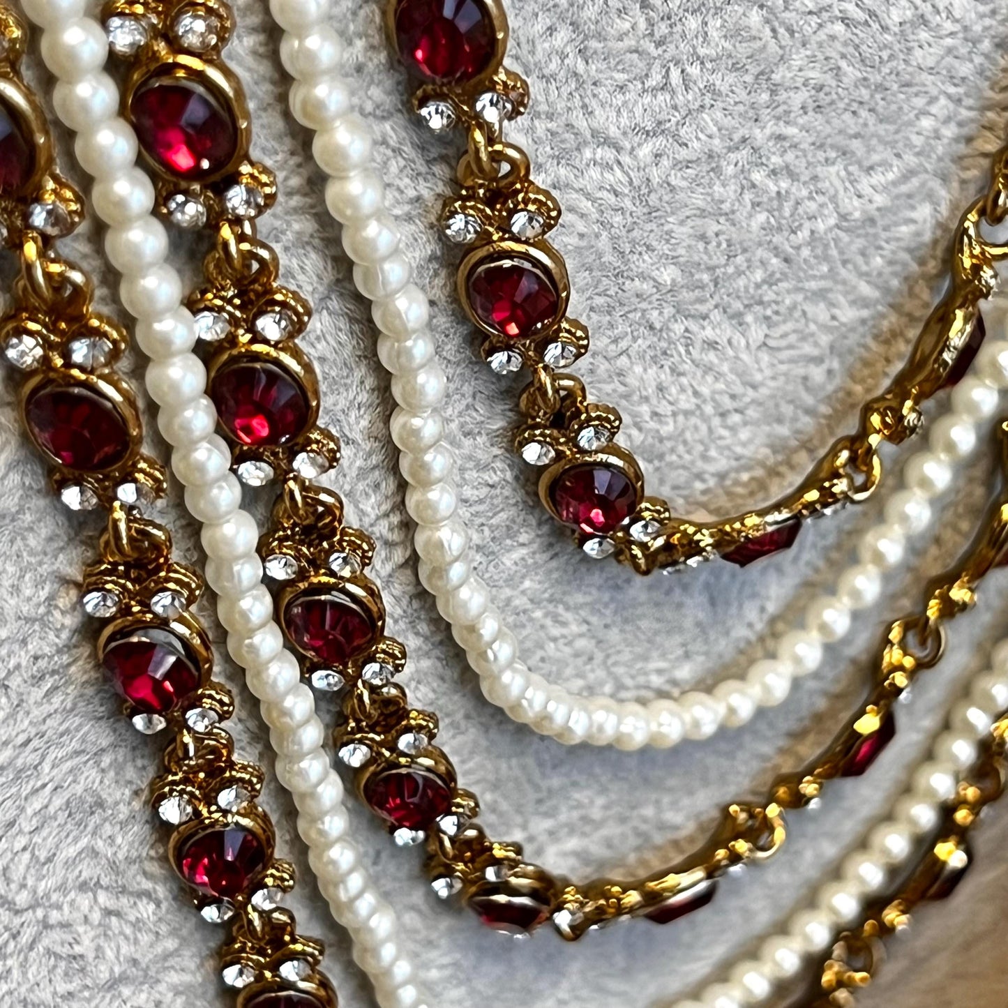 CLEARANCE IMPERFECT Silver Antique gold Blue Maroon Rhinestone Long Mala Haar Long Necklace Style Bollywood Indian Pakistani Fashion Jewels