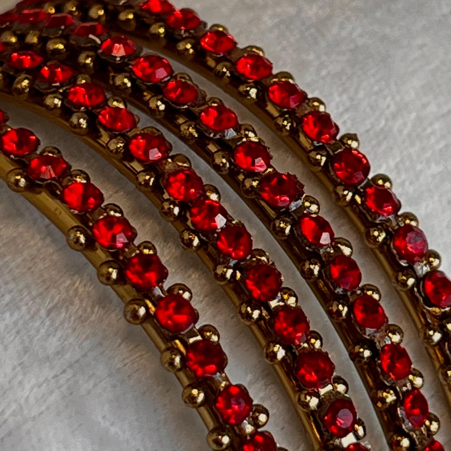 Red Antique Gold Rhinestone Set Of 4 Bangles High Quality Indian Pakistani Style Bollywood Fashion Jewellery Churi Bracelet All Sizes