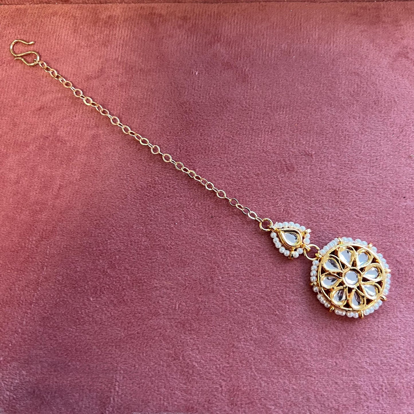 Kundan Tikka/ Tikli/ Indian/ Pakistani Fashion Jewellery/Maang Tikkas