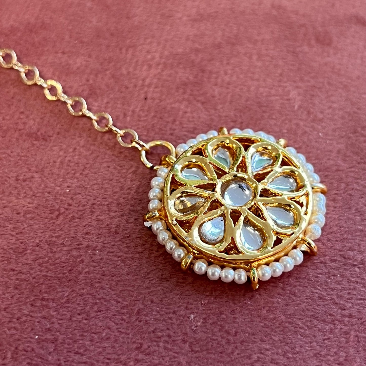 Kundan Tikka/ Tikli/ Indian/ Pakistani Fashion Jewellery/Maang Tikkas