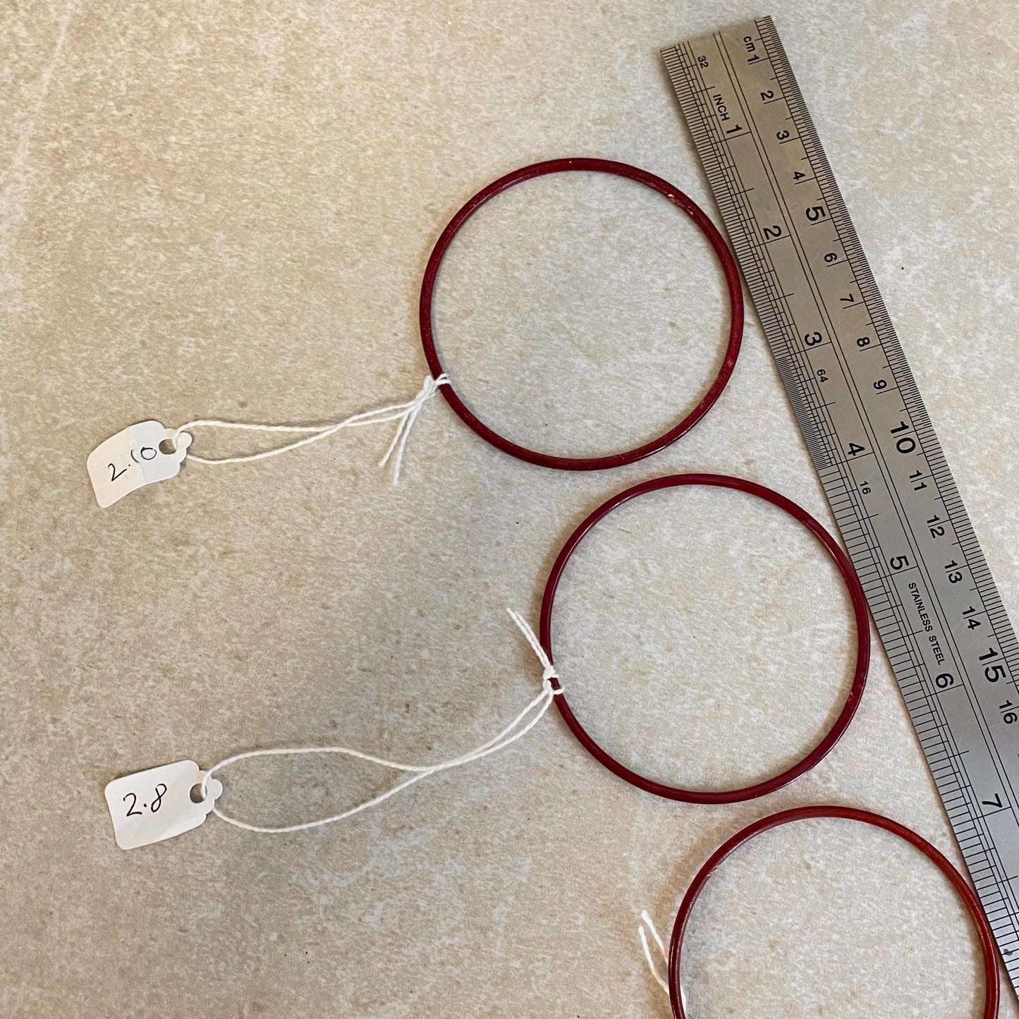 NEW How to Measure Bangle Size Indian Pakistani Churi Bangle Sample Pack, Single Bangle in 2.4, 2.6, 2.8 and 2.10 To Check Bangle Size! SALE