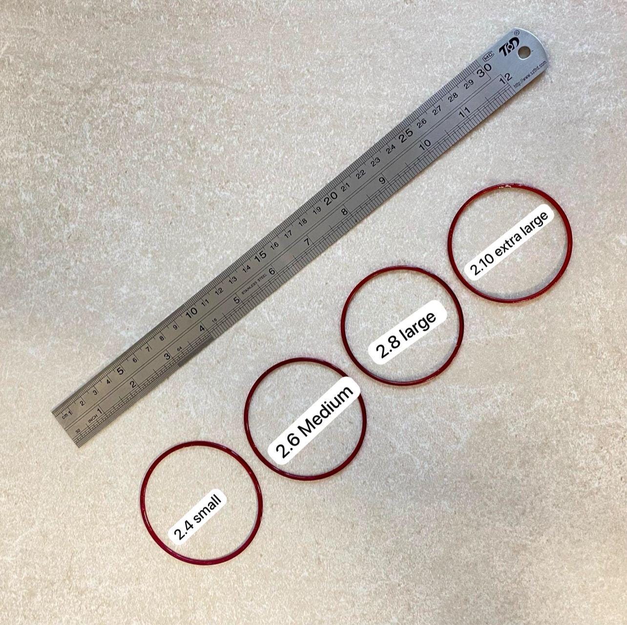 NEW How to Measure Bangle Size Indian Pakistani Churi Bangle Sample Pack, Single Bangle in 2.4, 2.6, 2.8 and 2.10 To Check Bangle Size! SALE