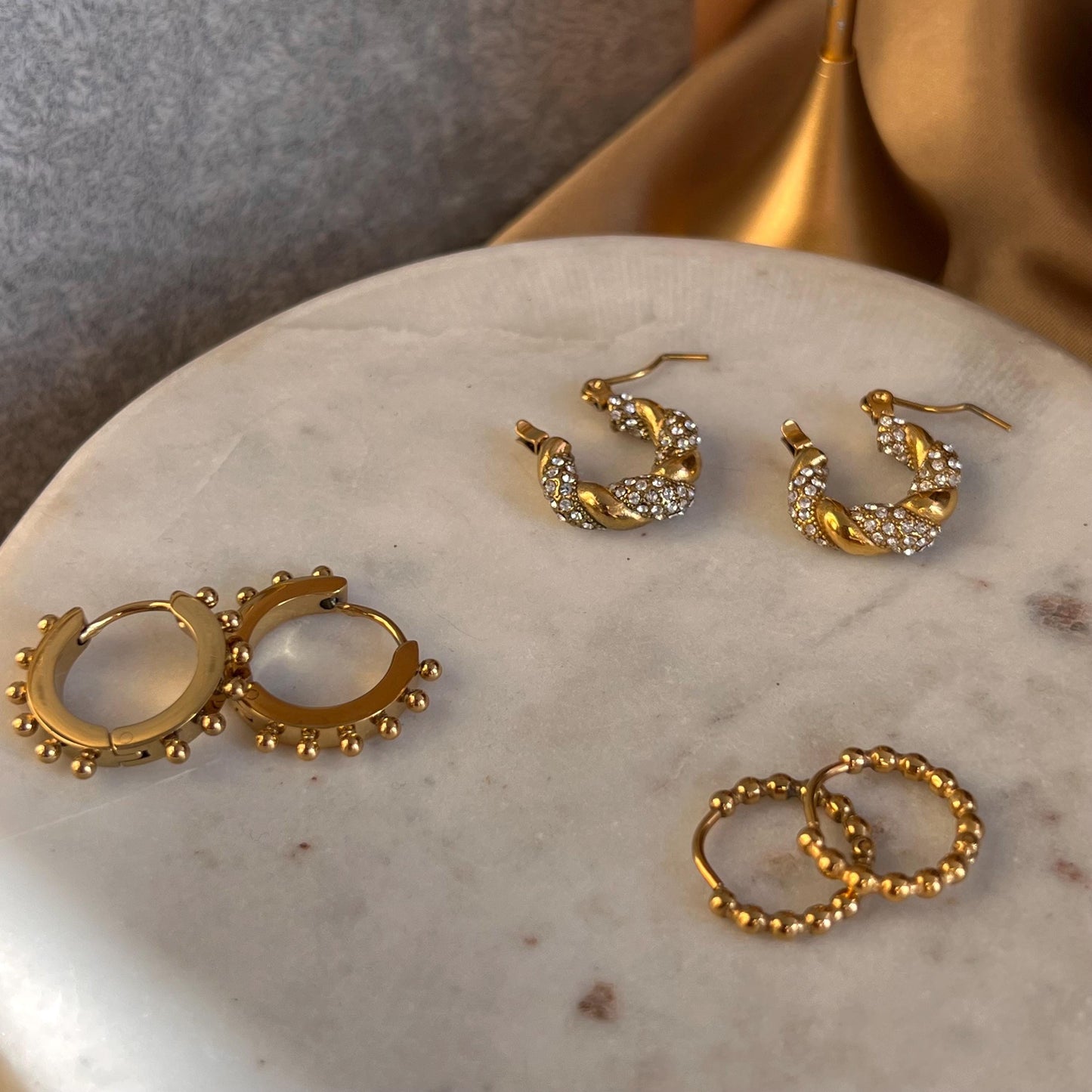 NEW! Multipack Chain and Earrings Small Hoops High Quality Tarnish Free Necklace Gift High Fashion Layering Stylish Hypoallergenic