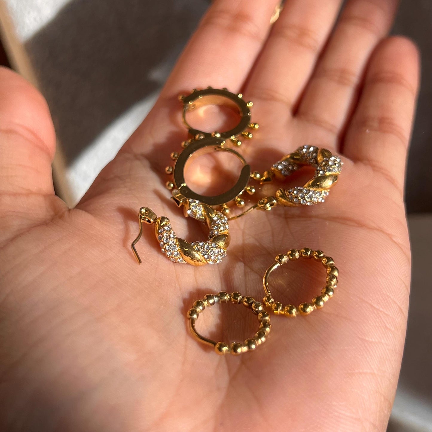 NEW! Multipack Chain and Earrings Small Hoops High Quality Tarnish Free Necklace Gift High Fashion Layering Stylish Hypoallergenic