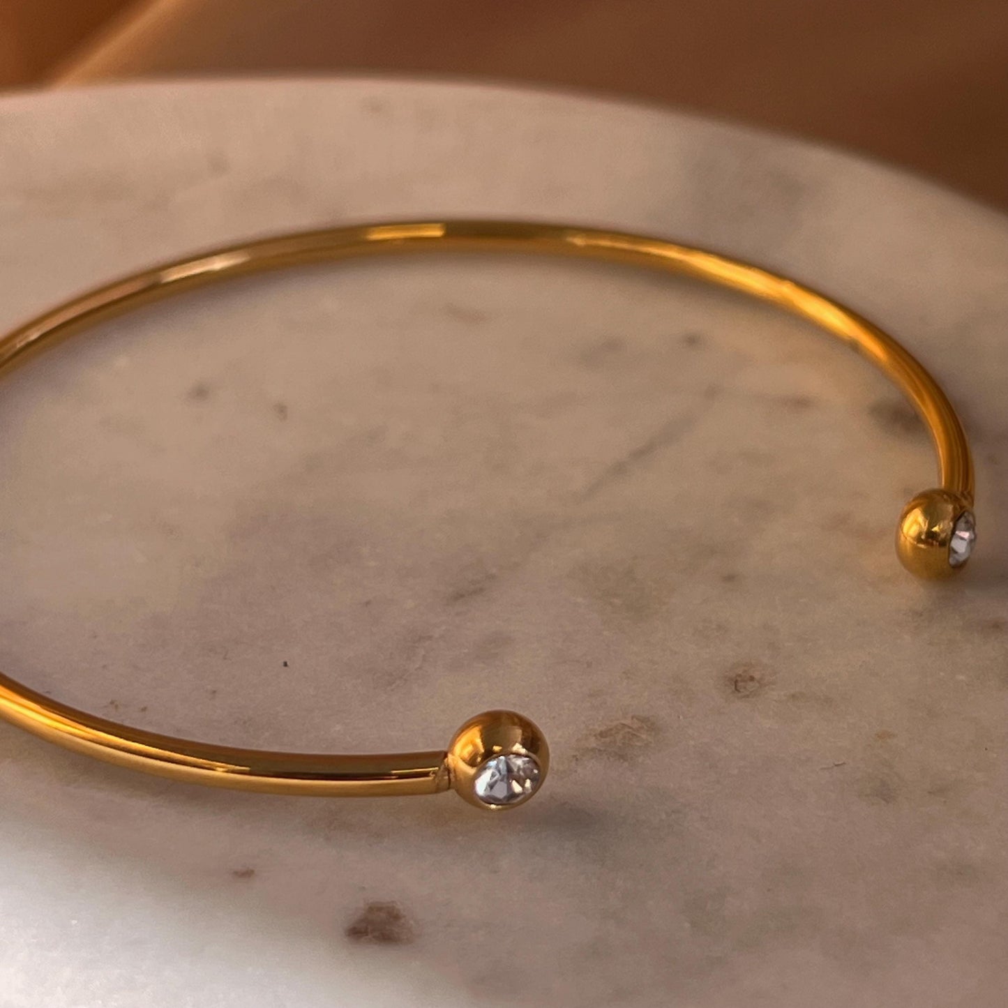Stainless Steel Gold Tennis Bracelet and Bangle 2 Pack Fashion Accessories Gift High Quality Sale