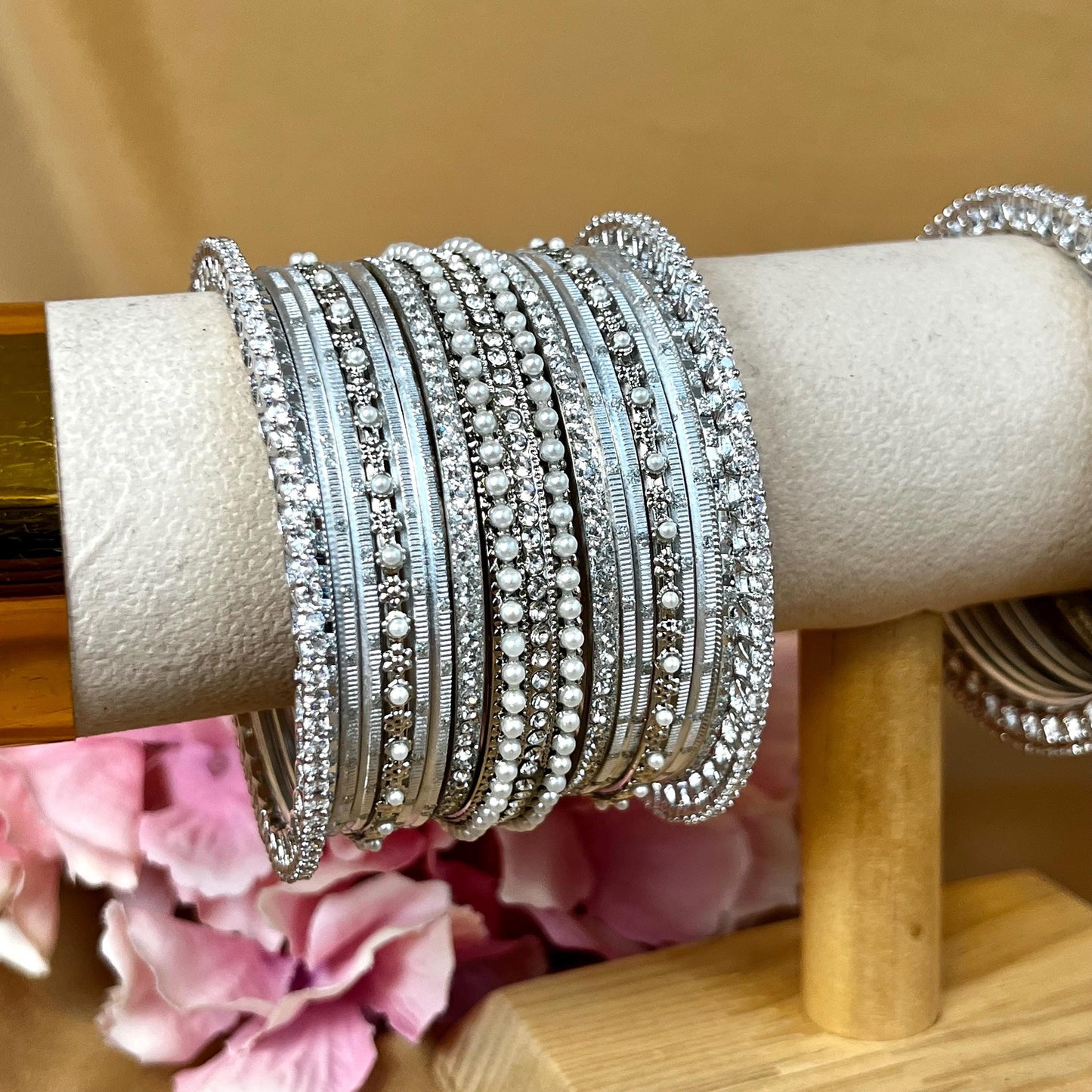 Silver Small Bangle Set/Indian/ Pakistani/Jewelley/ Fashion Bracelet