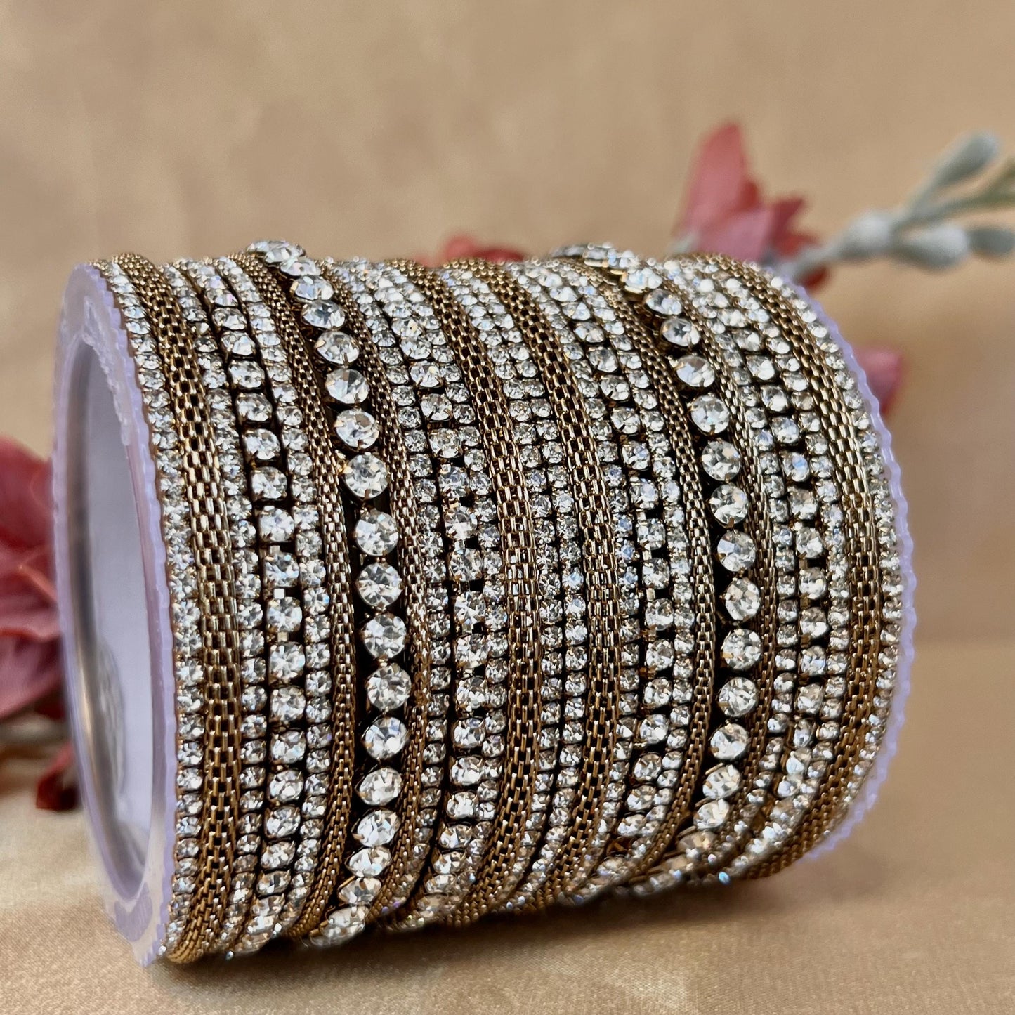 Clear Small Bangle Set Both Arms - 2.8/Clear Bangle Set/Kada Bangle SetIndian/ Pakistani/Bangles/ Fashion Bracelet