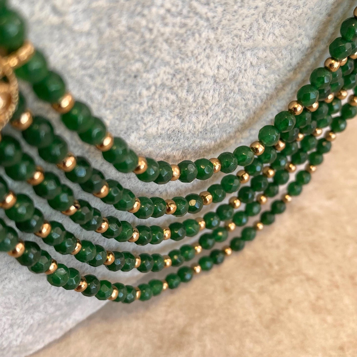 CLEARANCE Green Champagne Pearl Golden Long Mala Haar Long Necklace Unique Style Indian Pakistani/Fashion Jewellery Gift for Women