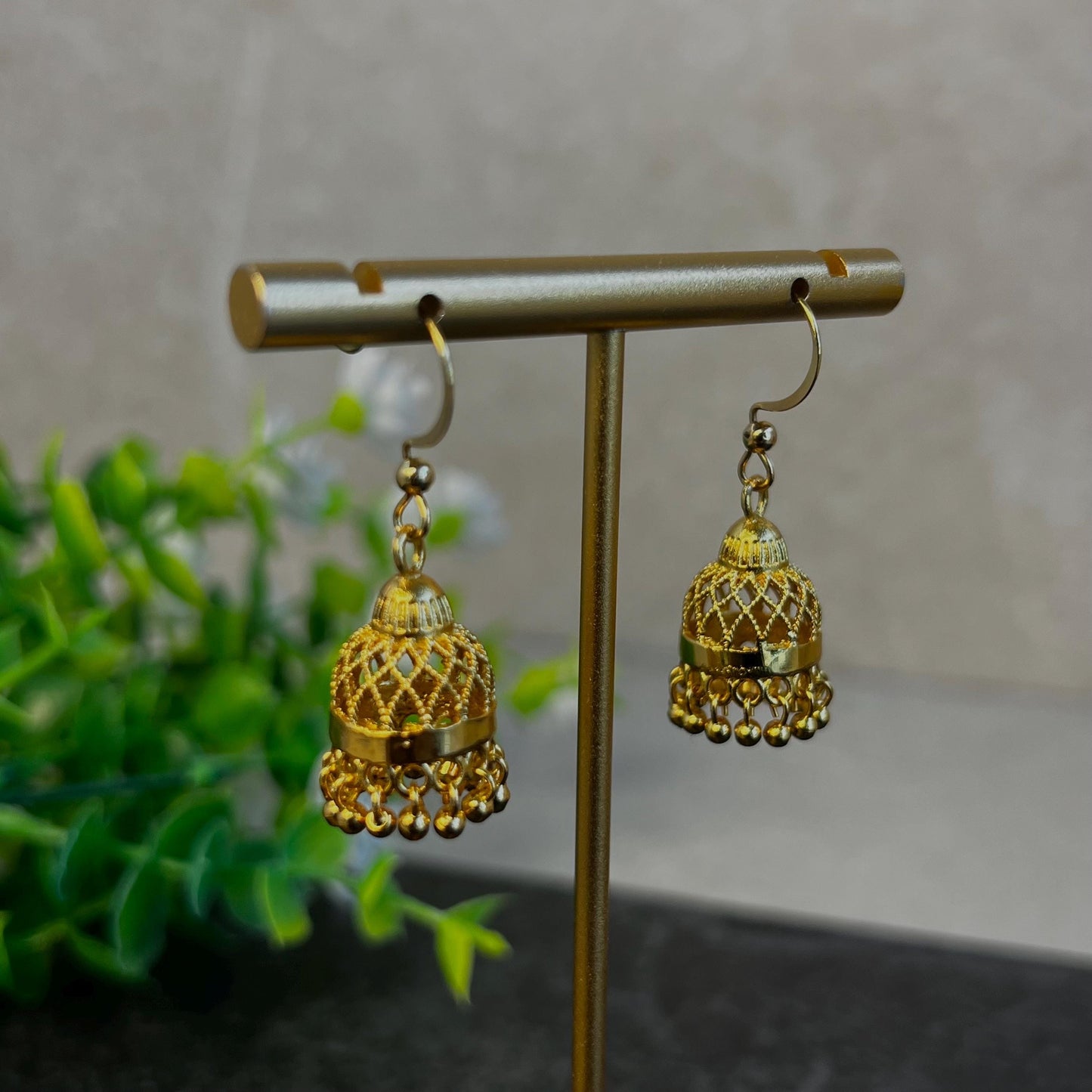 Gold  Micro Jhumka Earrings/Mini Micro Jhumkas/ Gold Small Cute Earring/ Gift for Women/ Petite Earring/ Valentines gifts