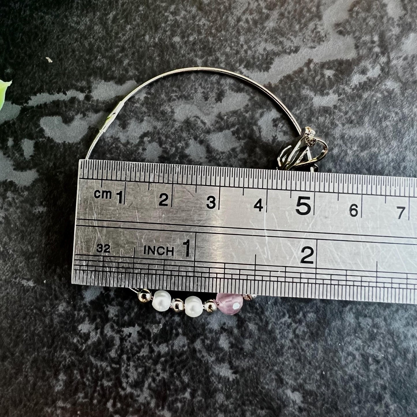 Large Silver & Pink Clip On Nose Ring - Left side only/Fashion Jewellery/ Gift for Women/Indian/Pakistani style/Nath /Bridal Nose Rings