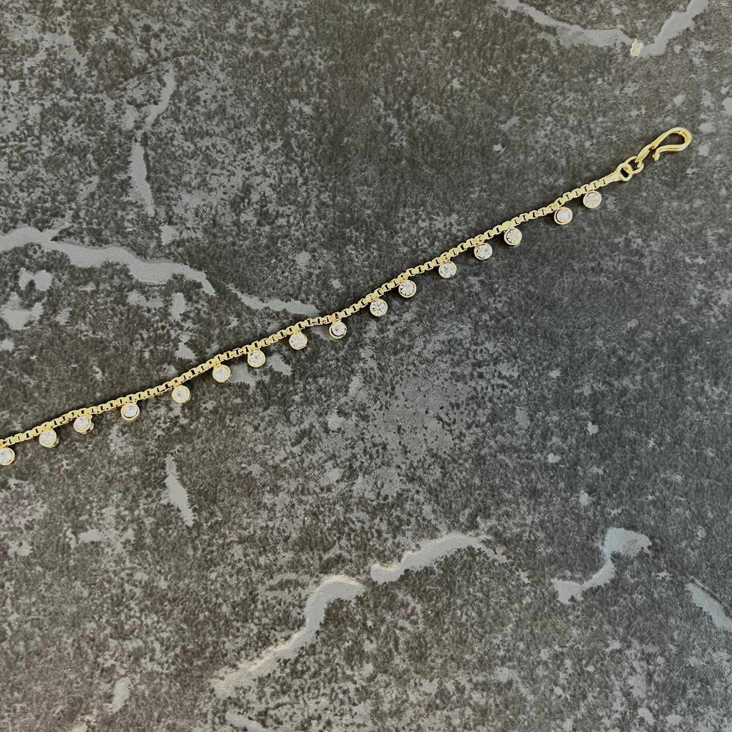 Navy & Gold Medium Indian Piereced Nose Ring - Slightly Imperfect - Clip On Added For Non-Piericing/Nath /Indian Nose Jeweller