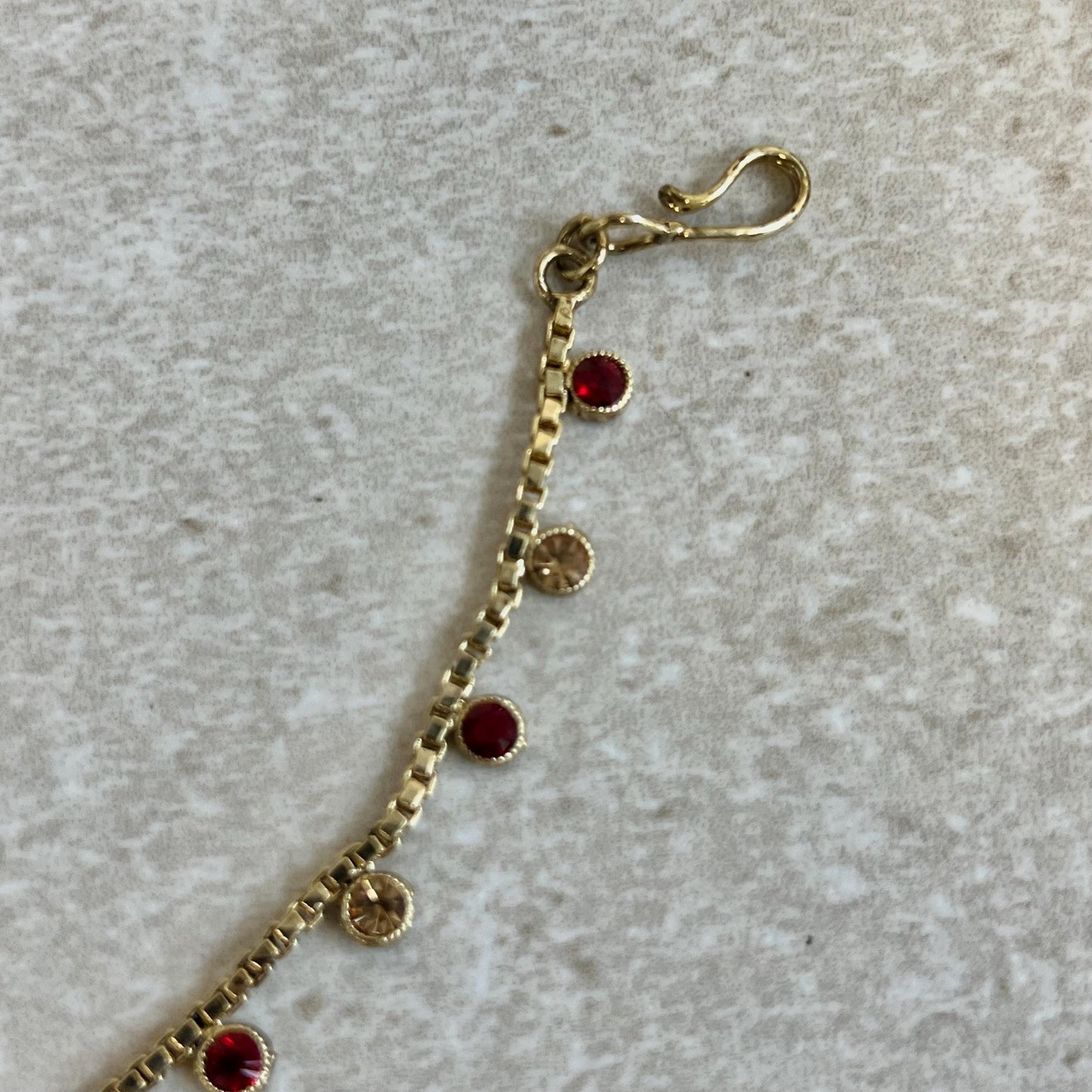 Medium Slide Type Maroon Left Side Nose Ring - Slightly Imperfect/ Indian Nose Rings/Pakistani style /Indian Nose Jewellery/ Nath