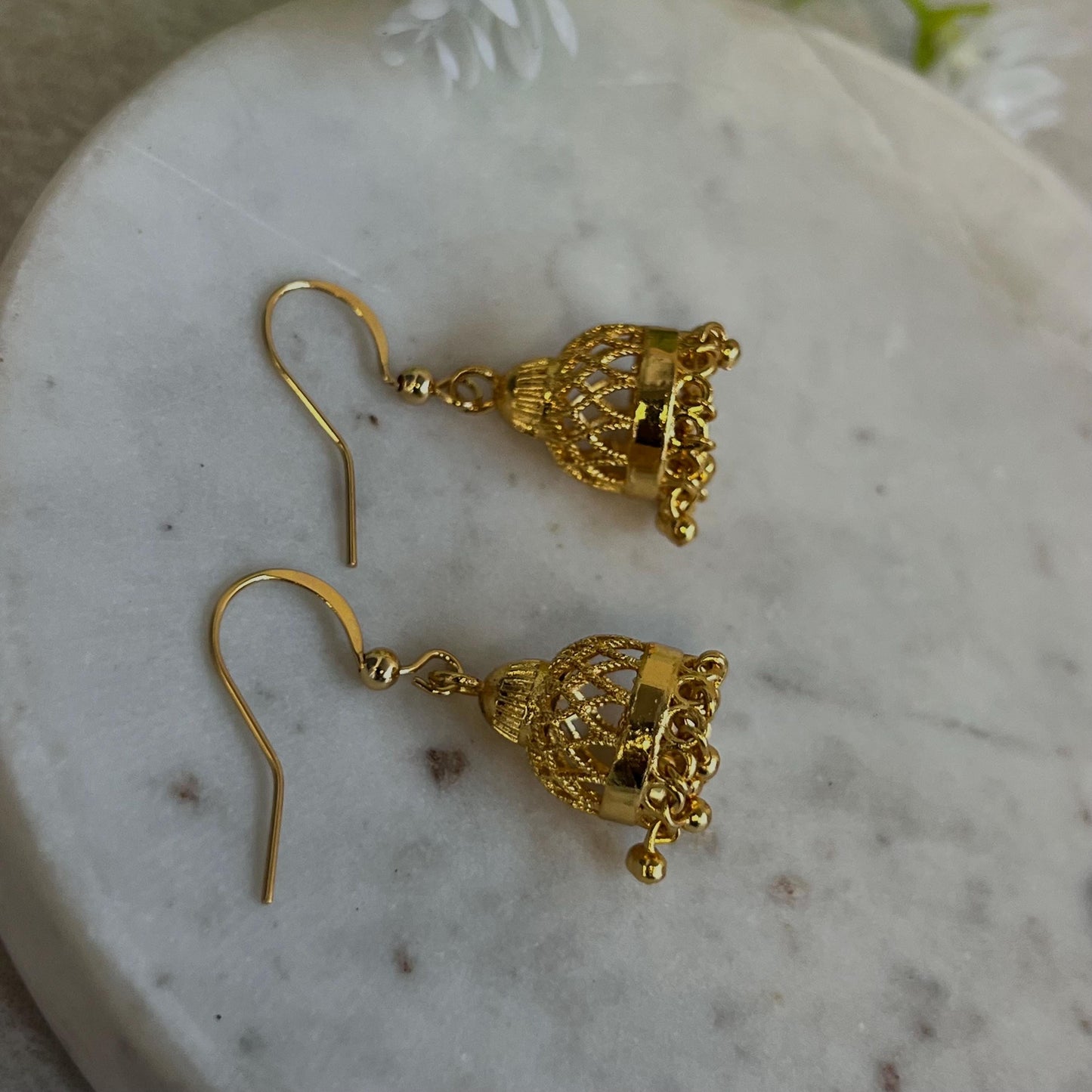 Gold  Micro Jhumka Earrings/Mini Micro Jhumkas/ Gold Small Cute Earring/ Gift for Women/ Petite Earring/ Valentines gifts
