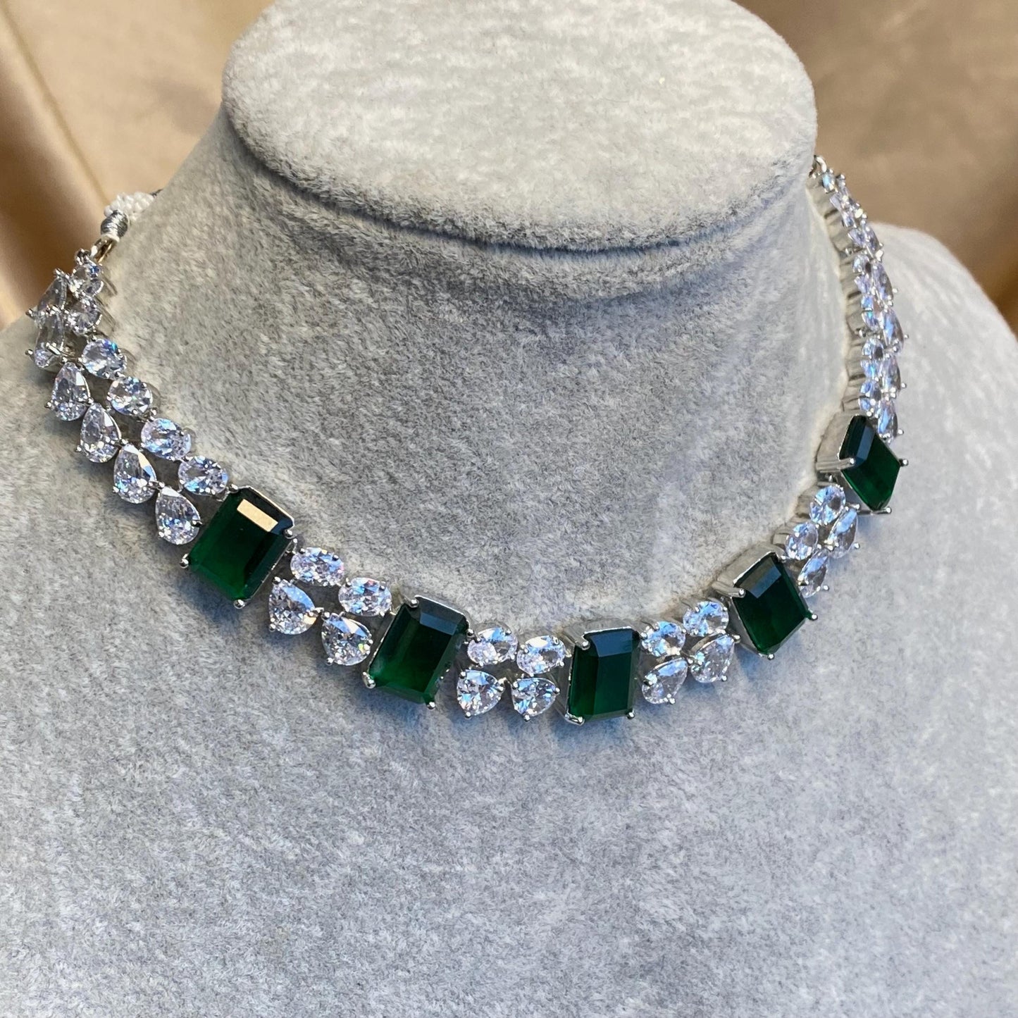 Emerald Green/Green- Diamante Necklace Reception/Christmas/New Years Party/Fashion Jewellery/ Gift for Women