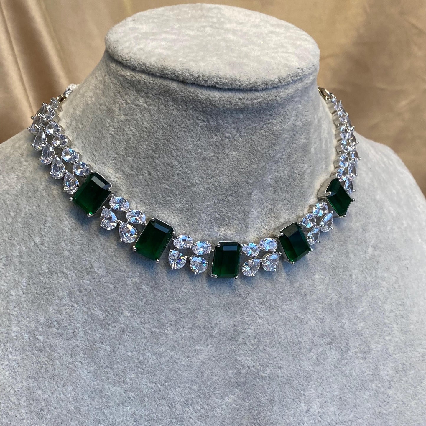 Emerald Green/Green- Diamante Necklace Reception/Christmas/New Years Party/Fashion Jewellery/ Gift for Women