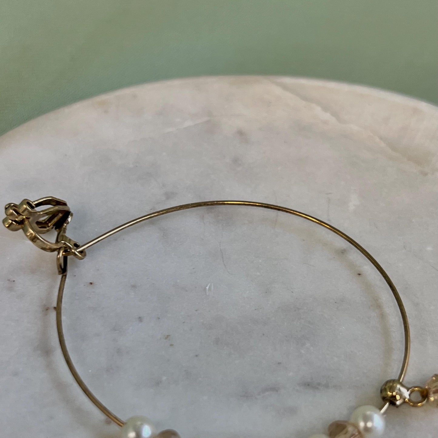 Large Champagne Clip On Nose Ring - Left Side Only - Slightly Imperfect/Gift for Women/Indian/Pakistani style/Nath /Indian Nose Jewellery